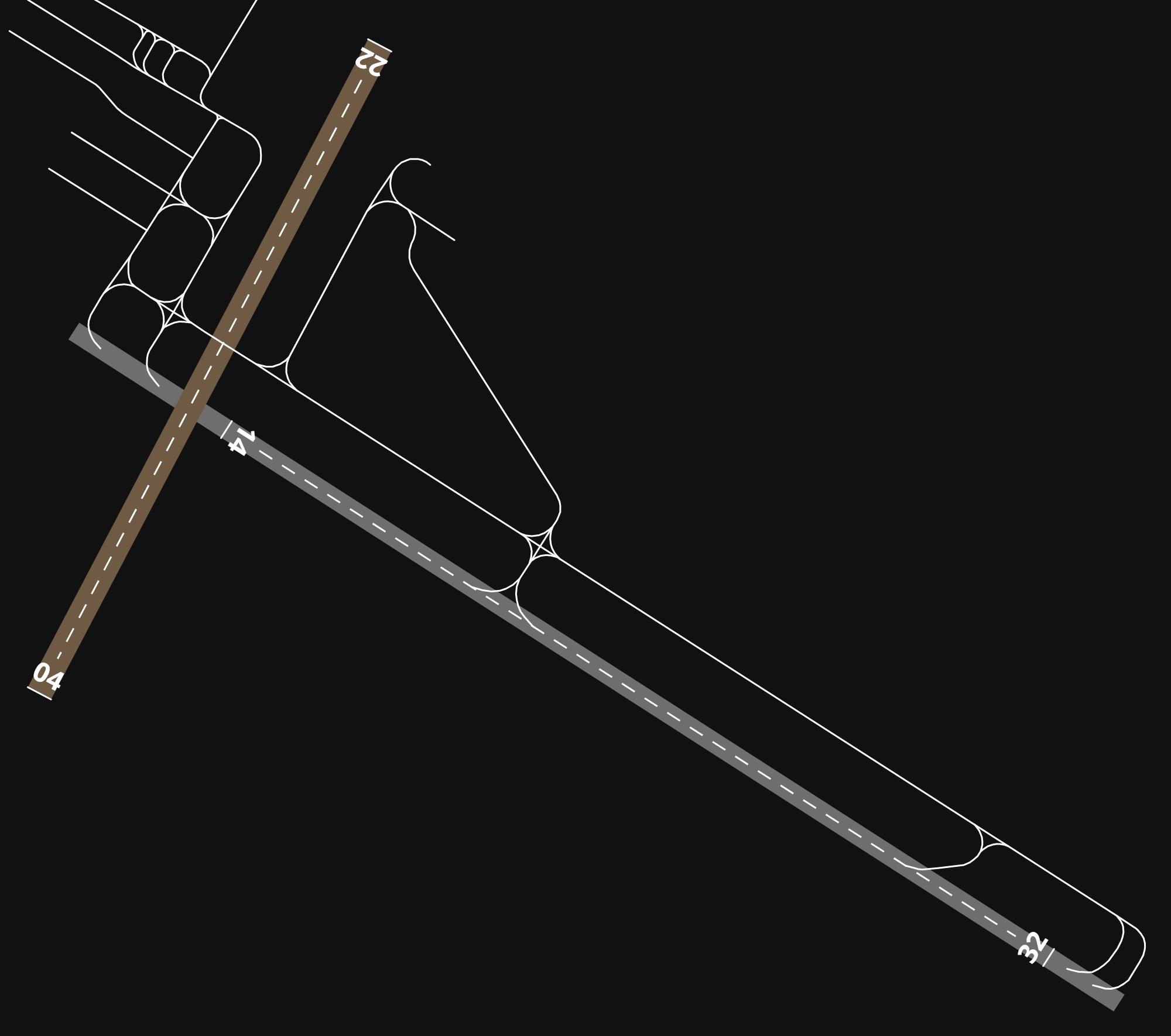1B9 Mansfield Muni airport diagram — runways, taxiways and parking stands