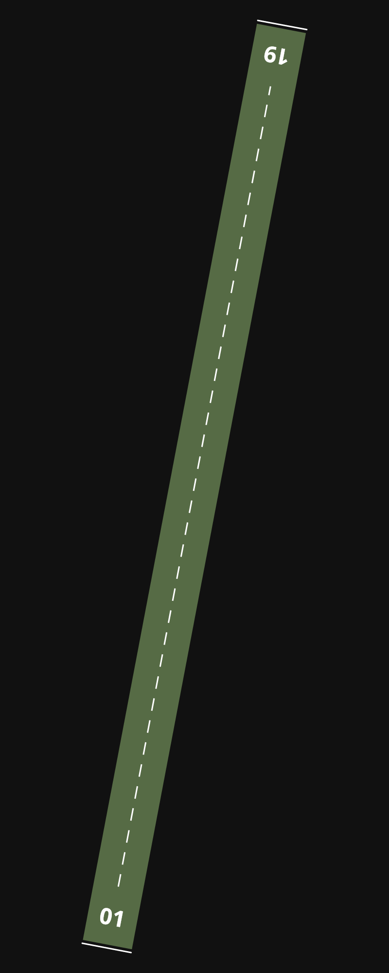 AYOZ Kora Airstrip airport diagram — runways, taxiways and parking stands