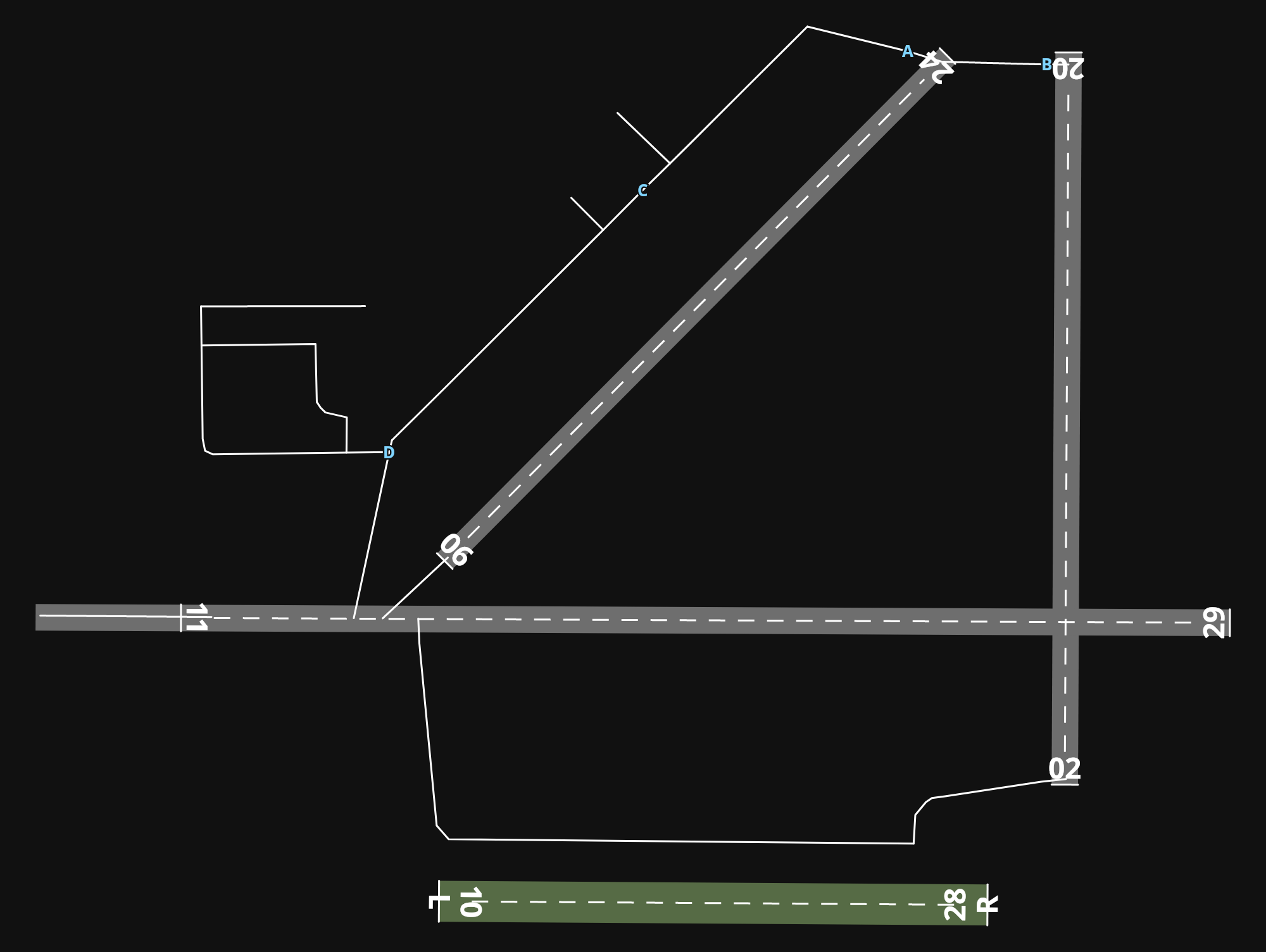 CYJN St-Jean airport diagram — runways, taxiways and parking stands