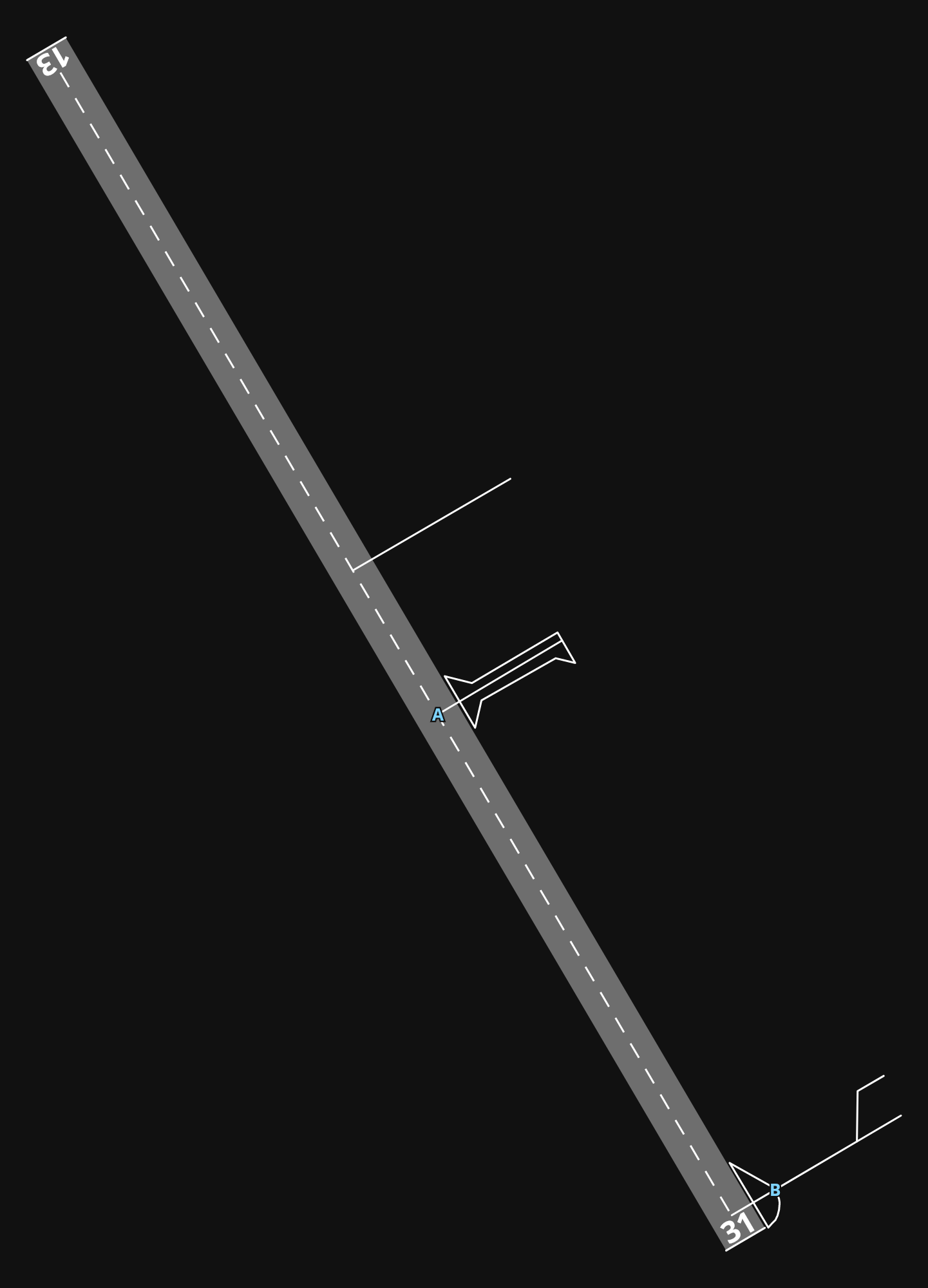 CYQZ Quesnel airport diagram — runways, taxiways and parking stands
