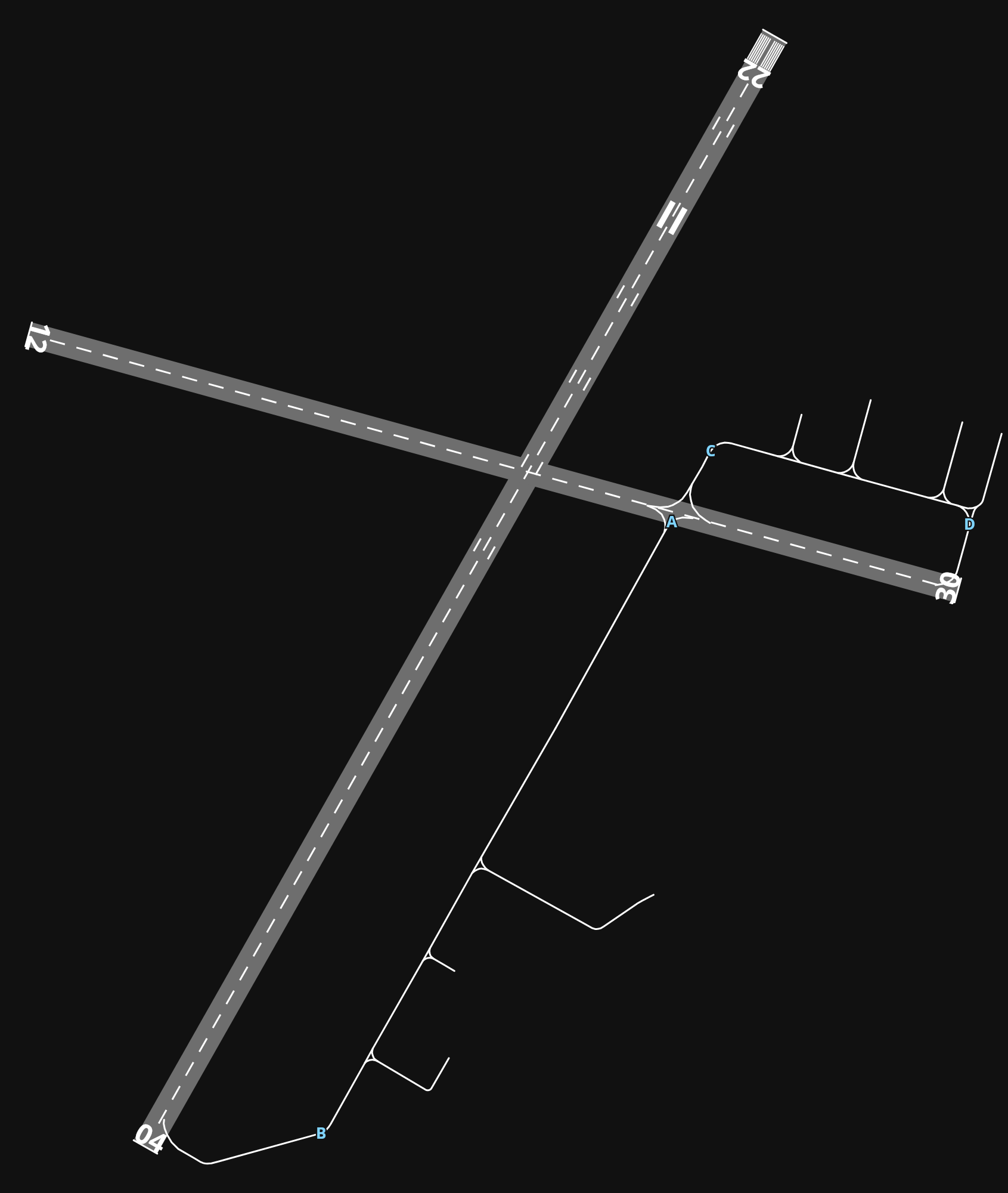 CYSB Sudbury Airport airport diagram — runways, taxiways and parking stands