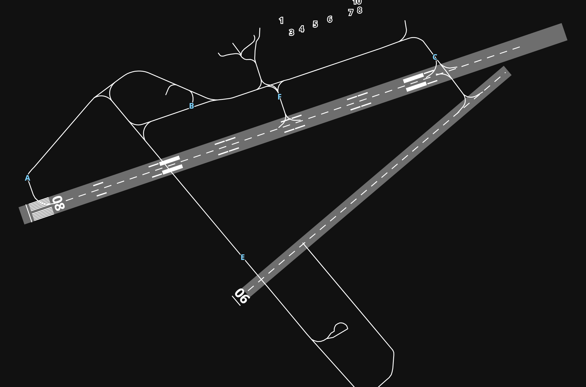 CYTZ Billy Bishop Toronto City Centre Airport airport diagram — runways, taxiways and parking stands