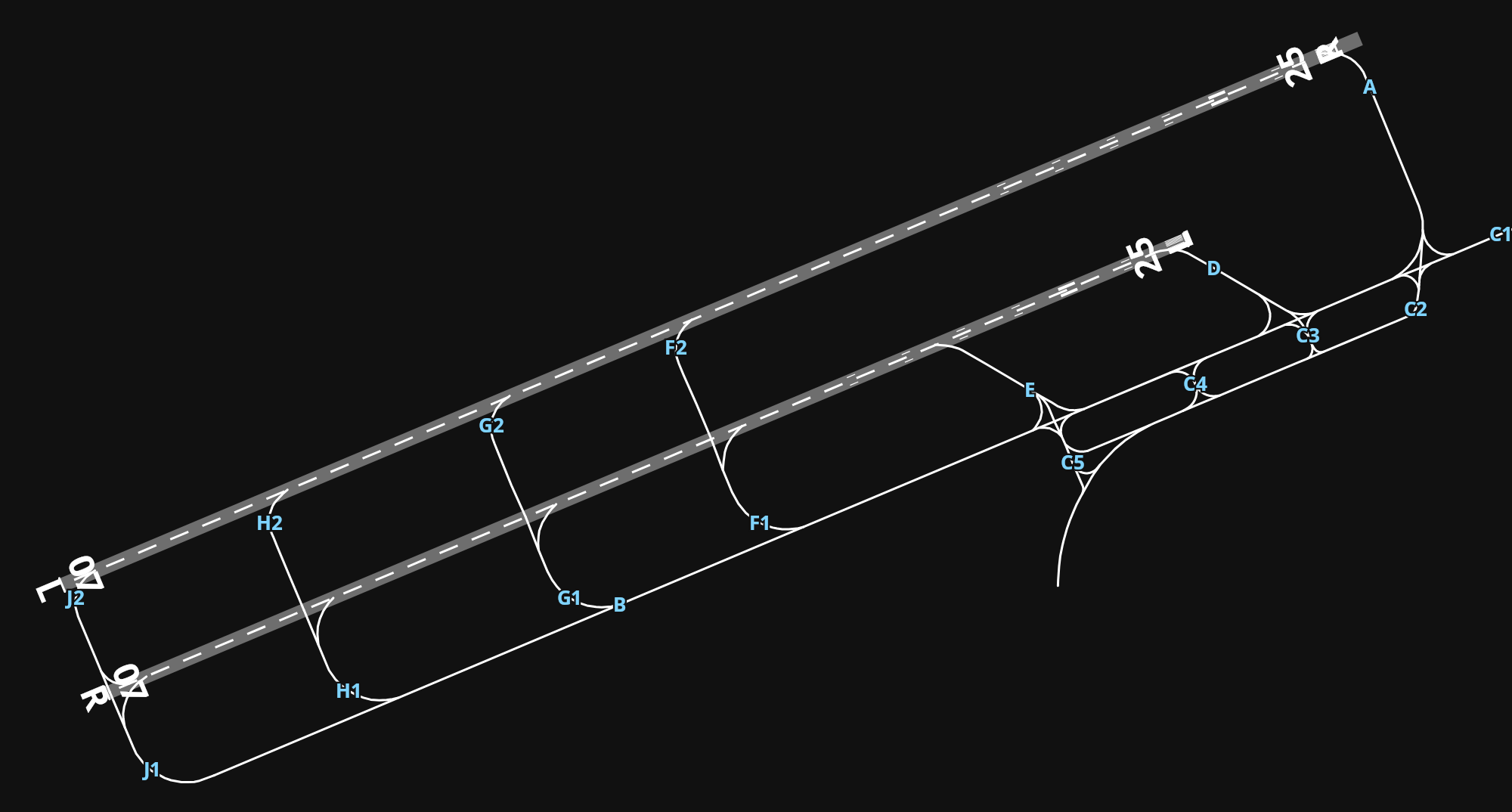 DAOO Oran Es-Sénia (Ahmed Ben Bella) International Airport airport diagram — runways, taxiways and parking stands