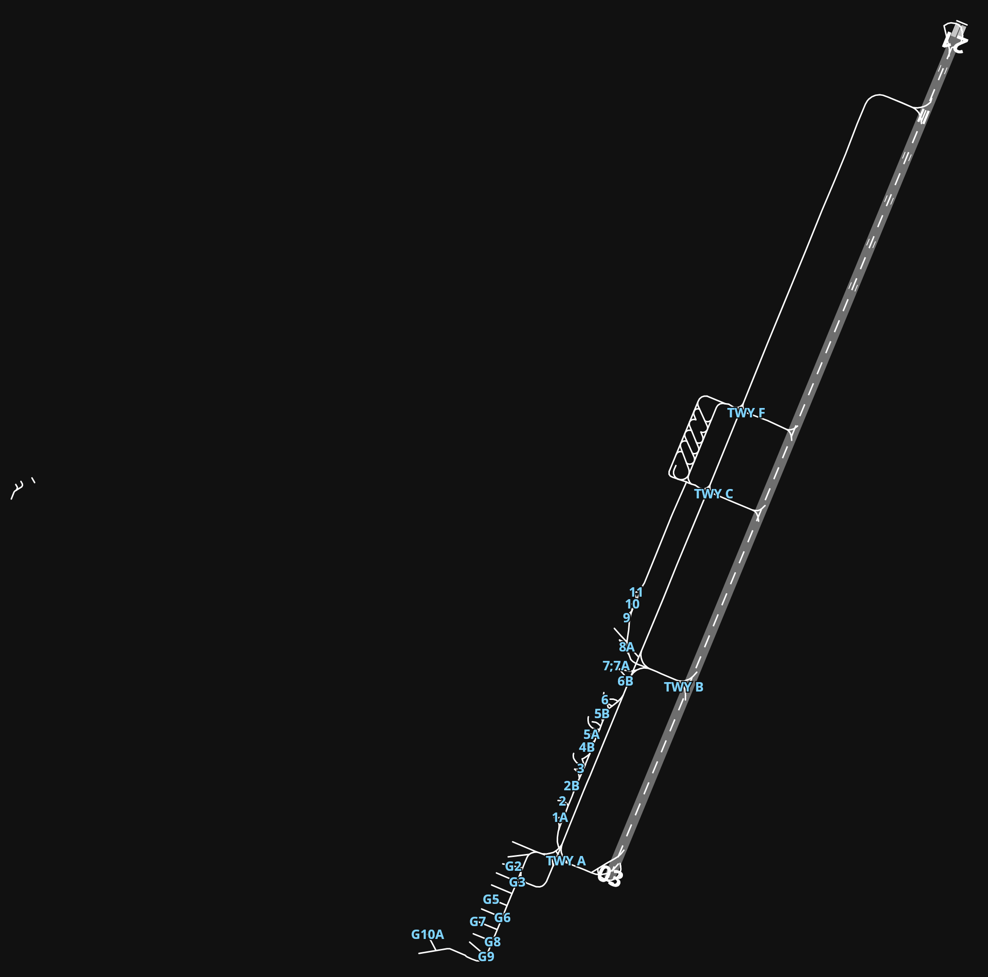 DIAP Félix-Houphouët-Boigny International Airport airport diagram — runways, taxiways and parking stands