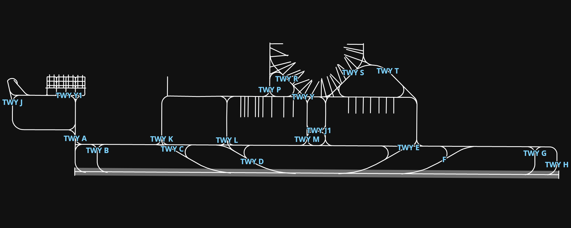 DTNH Enfidha - Hammamet International Airport airport diagram — runways, taxiways and parking stands