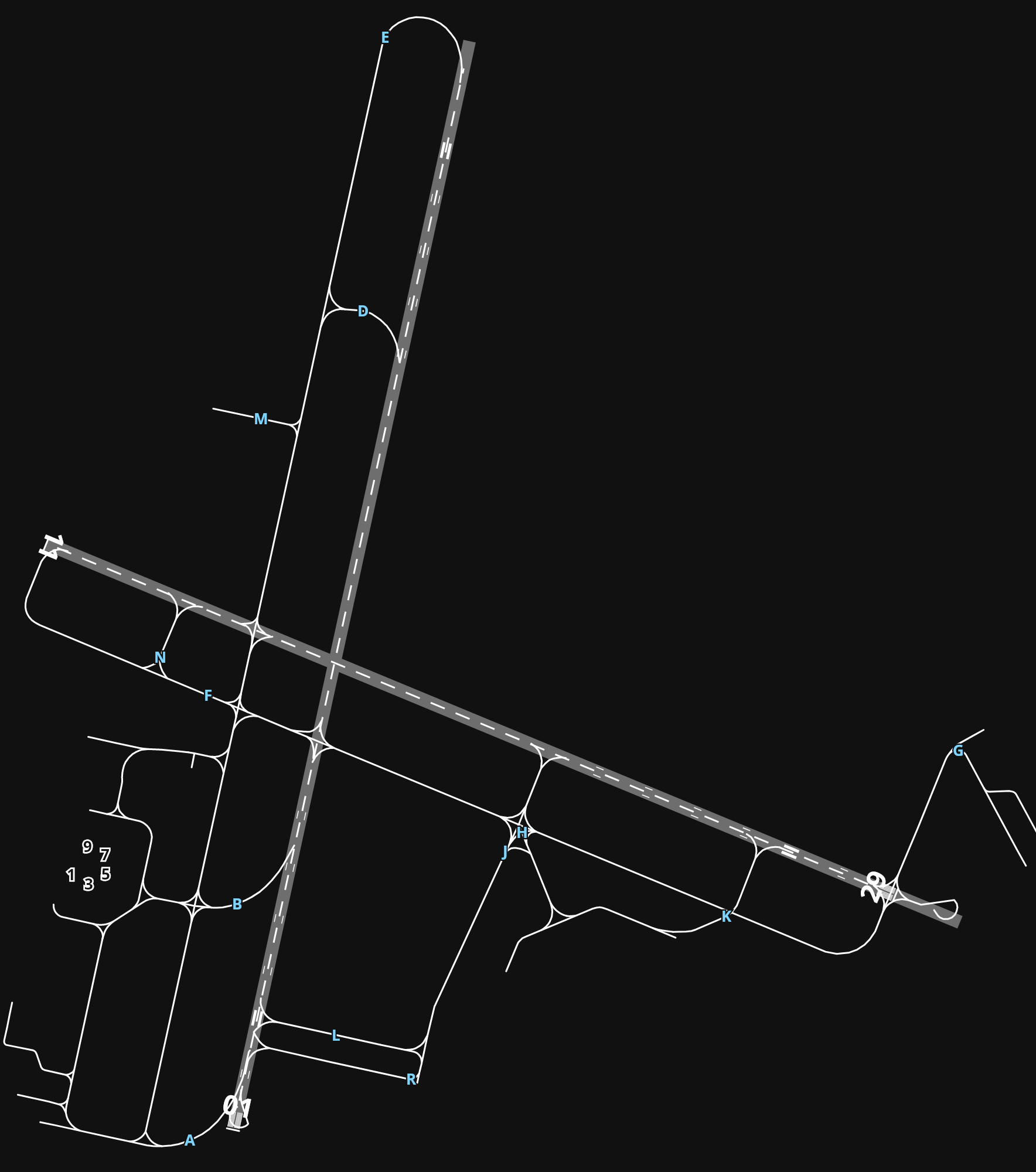 DTTA Tunis Carthage International Airport airport diagram — runways, taxiways and parking stands