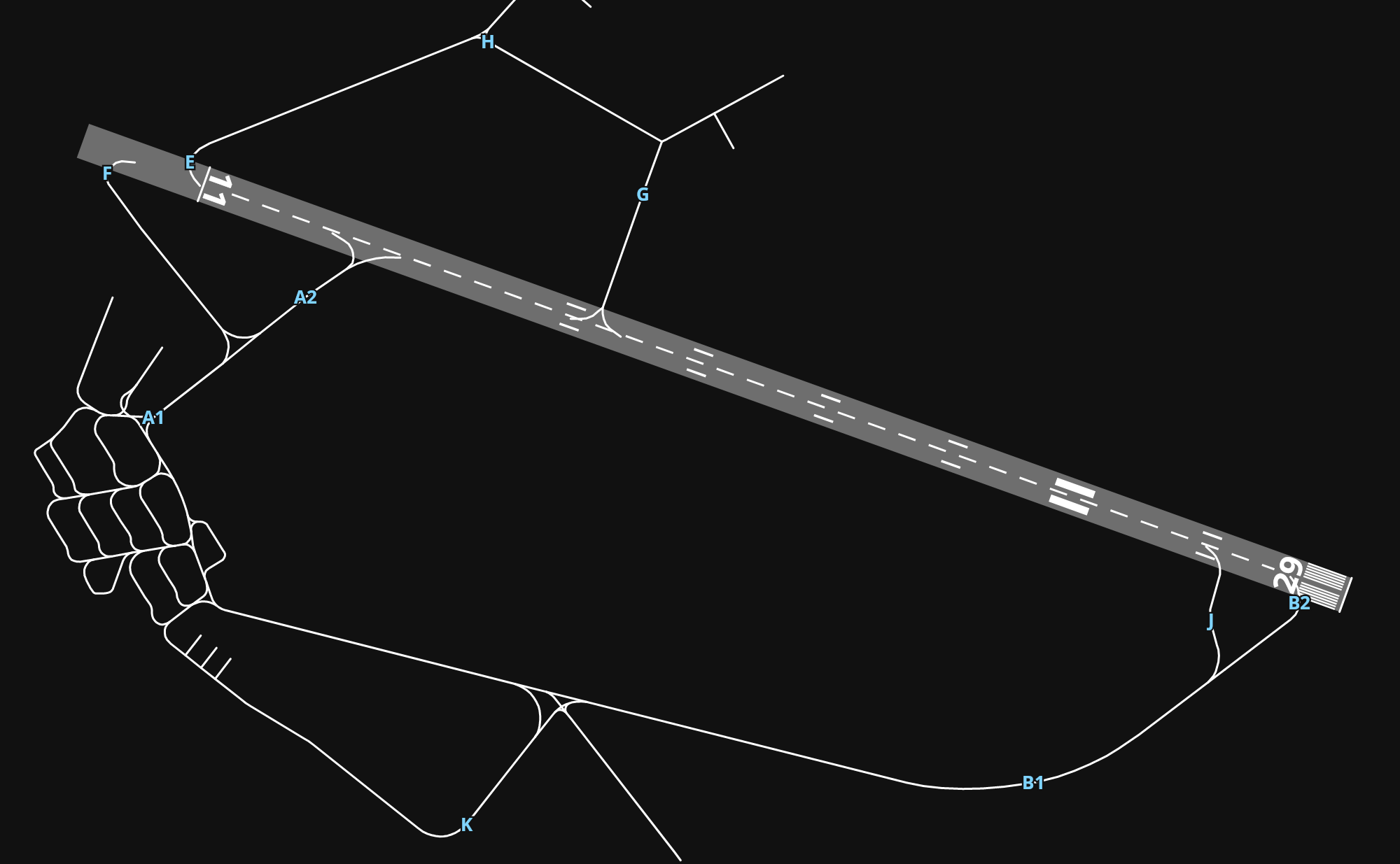 EBAW Antwerp International Airport (Deurne) airport diagram — runways, taxiways and parking stands