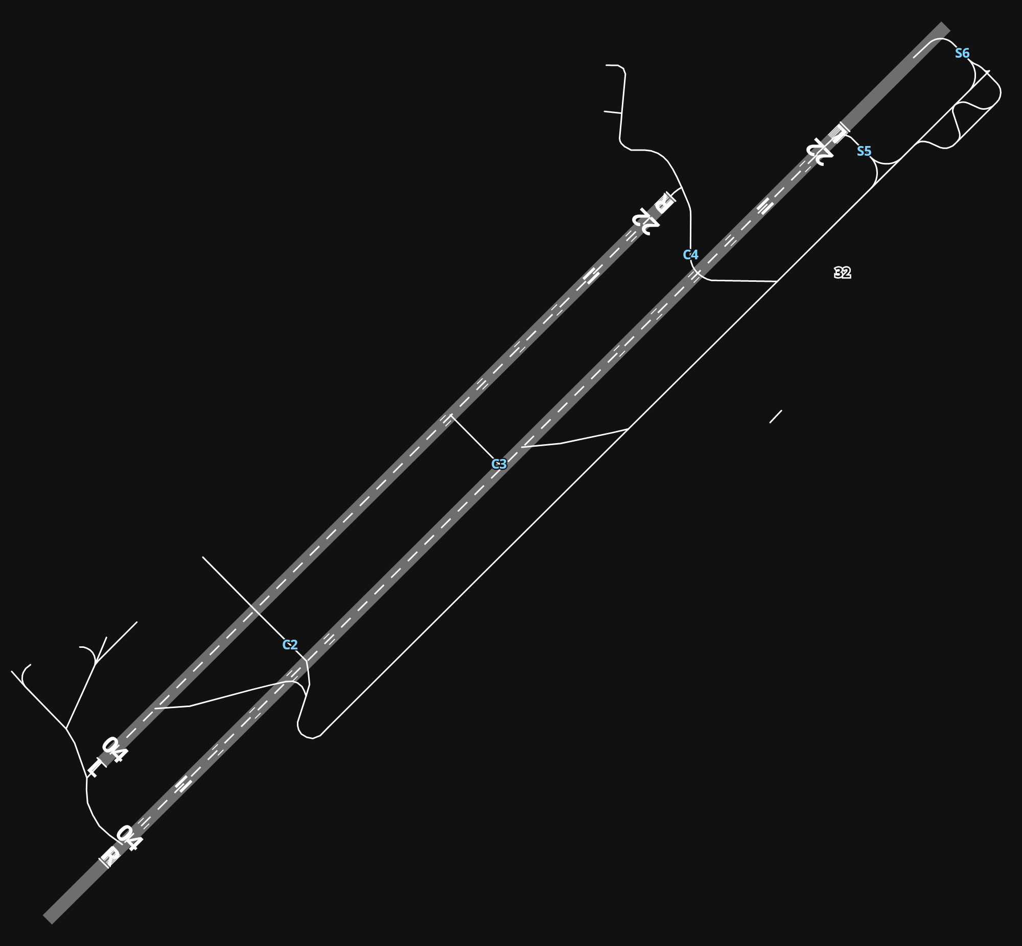 EBLG Liège Airport airport diagram — runways, taxiways and parking stands