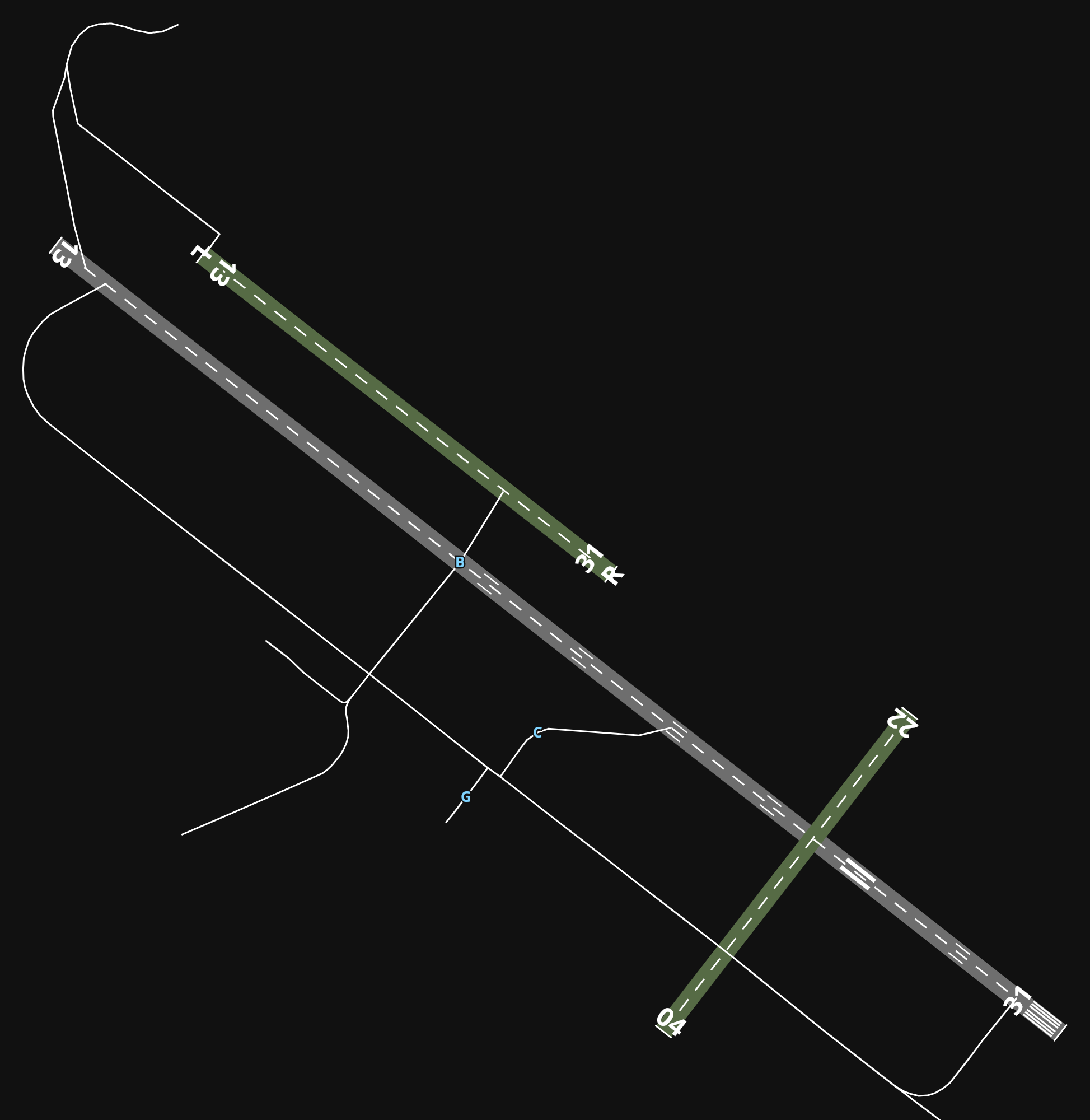 EDGS Siegerland Airport airport diagram — runways, taxiways and parking stands