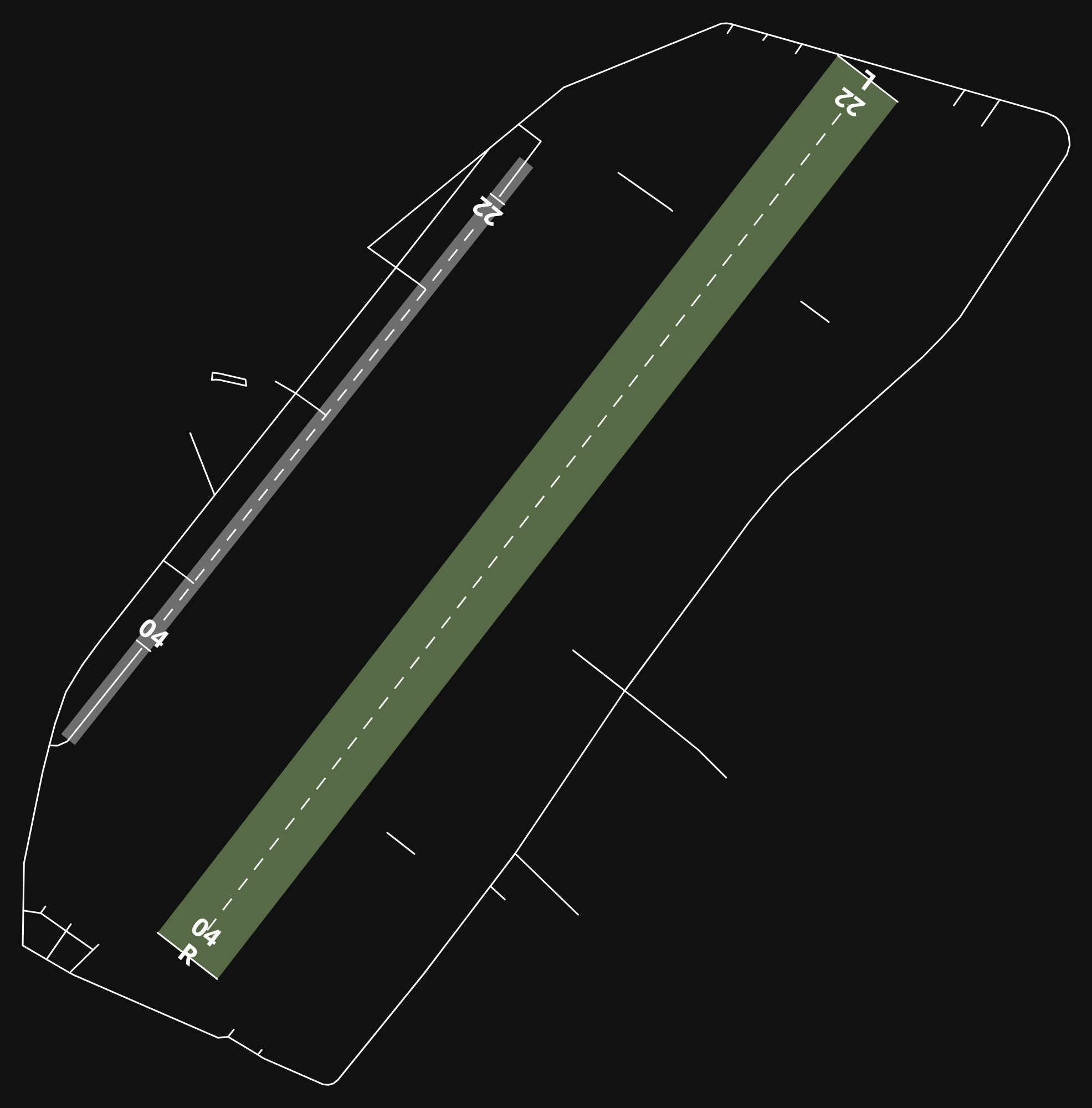 EDLO Oerlinghausen Airfield airport diagram — runways, taxiways and parking stands