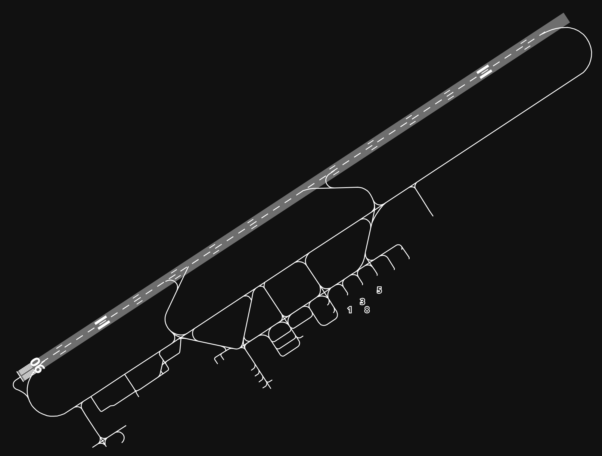 EDLP Paderborn Lippstadt Airport airport diagram — runways, taxiways and parking stands