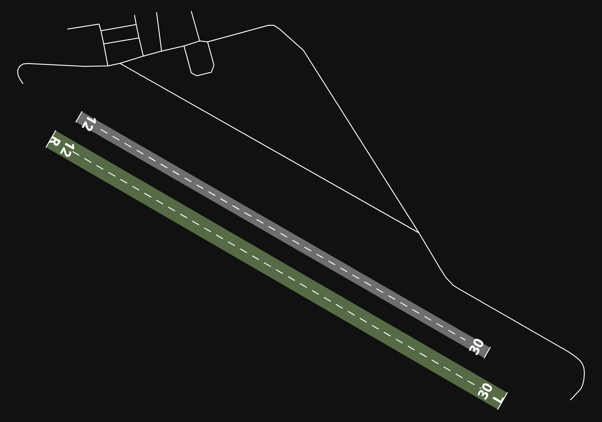 EDQC Coburg-Brandensteinsebene Airfield airport diagram — runways, taxiways and parking stands