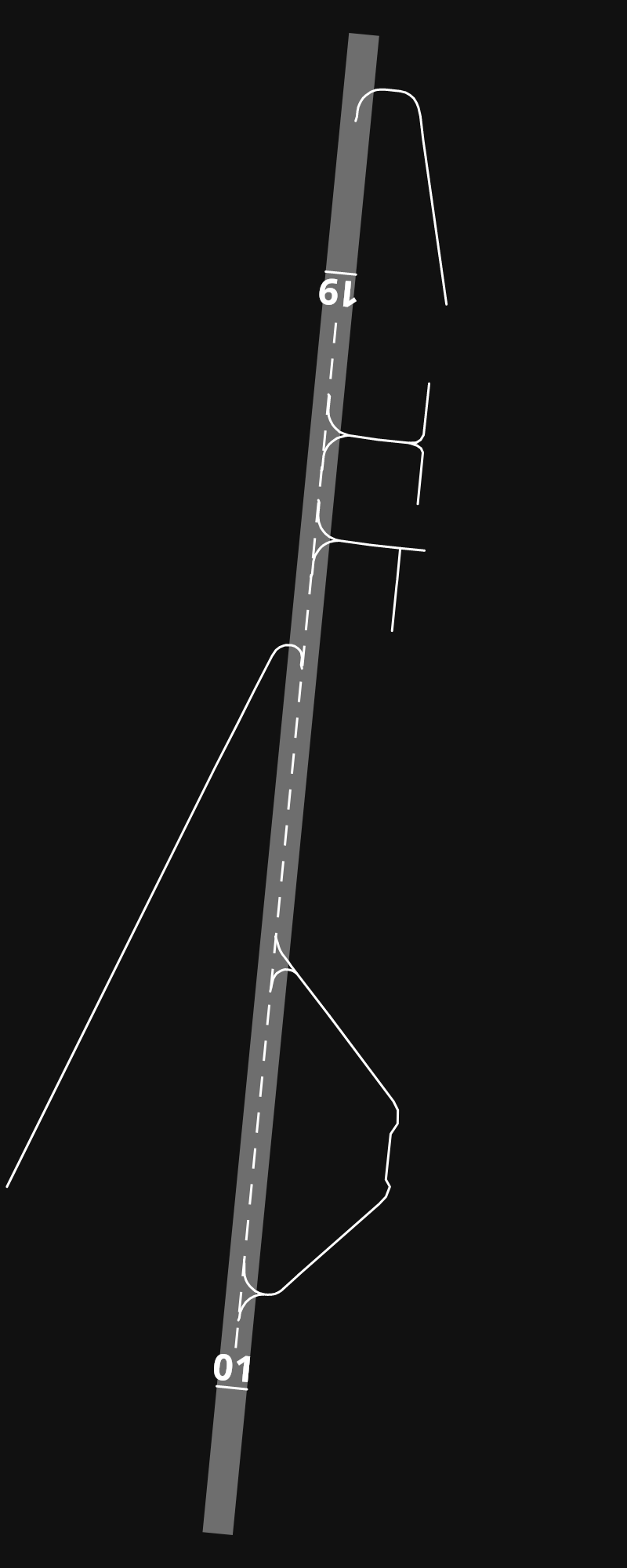 EGEO Oban Airport airport diagram — runways, taxiways and parking stands