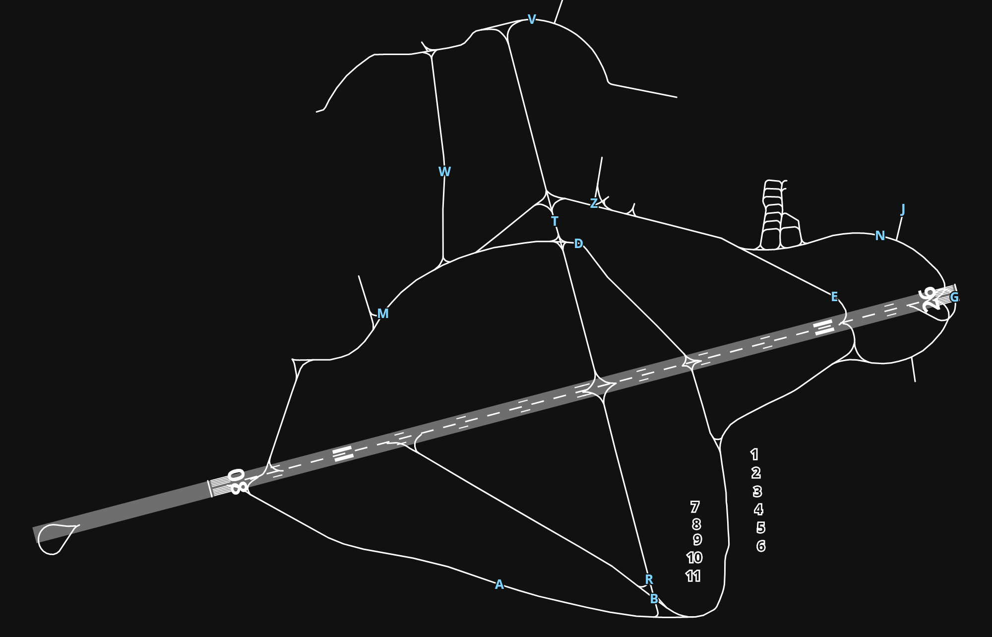 EGHH Bournemouth Airport airport diagram — runways, taxiways and parking stands