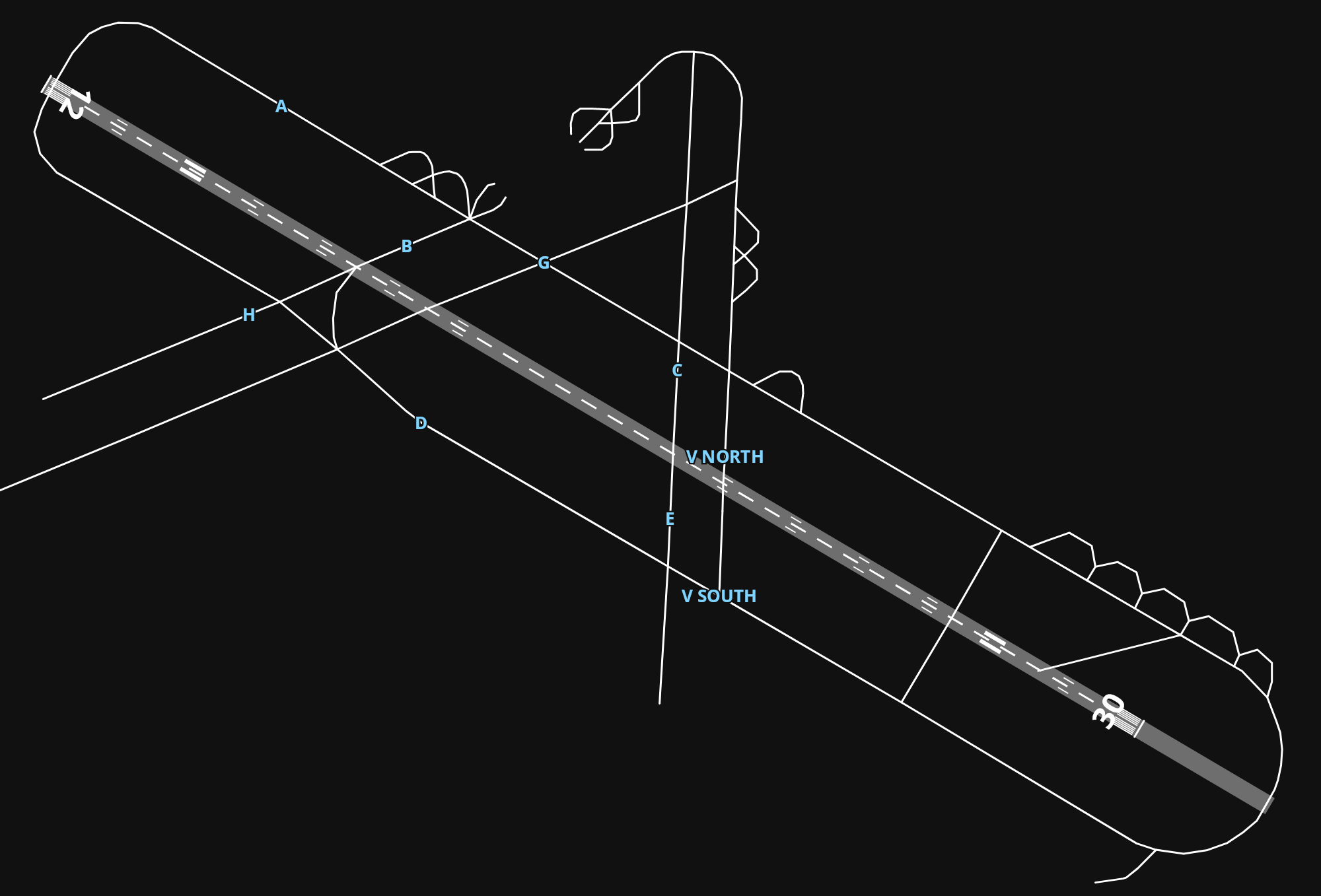 EGHQ Cornwall Airport Newquay airport diagram — runways, taxiways and parking stands