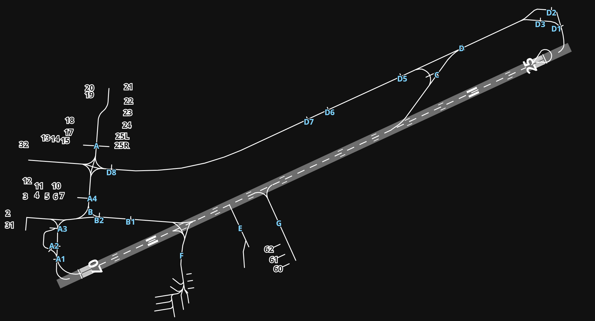 EGNT Newcastle Airport airport diagram — runways, taxiways and parking stands