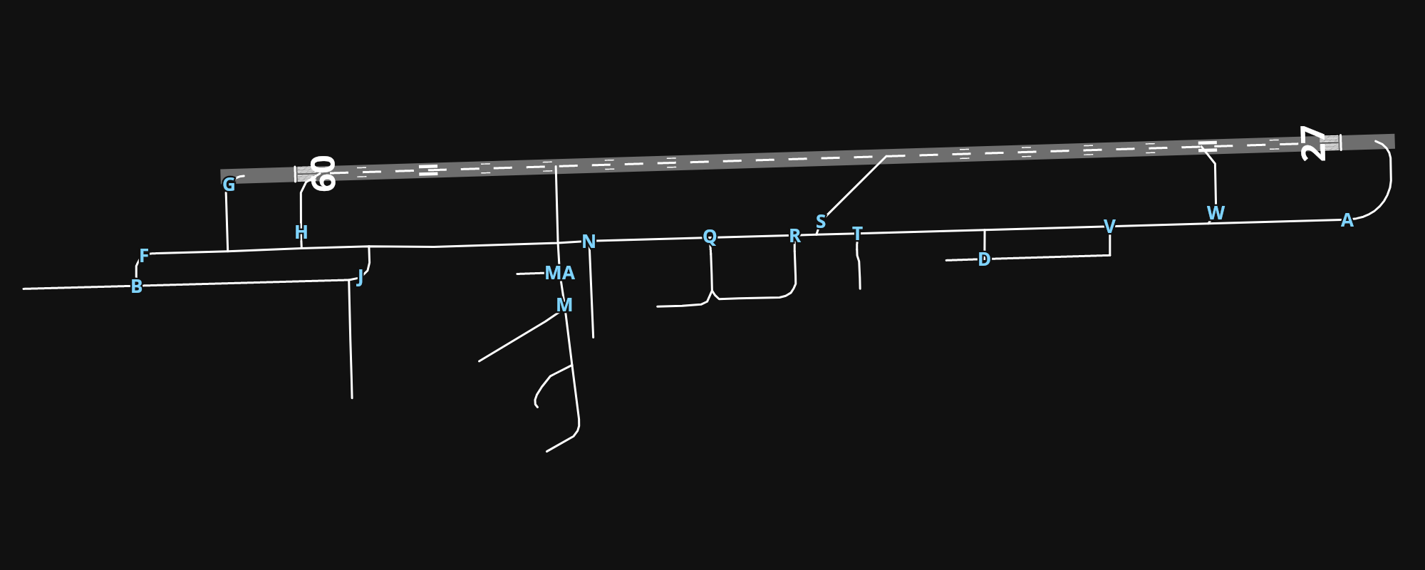 EGNX East Midlands Airport airport diagram — runways, taxiways and parking stands
