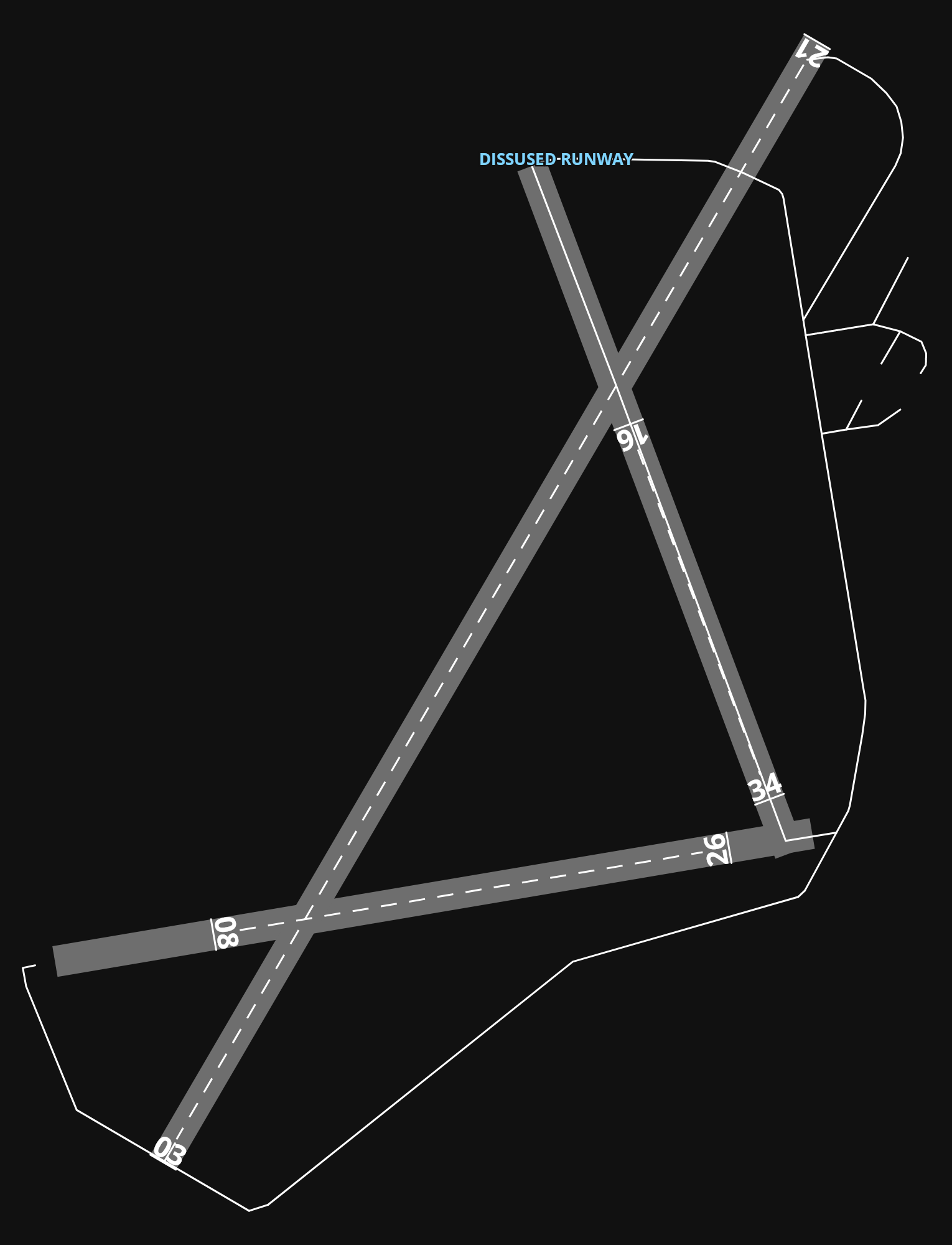 EGOW RAF Woodvale airport diagram — runways, taxiways and parking stands