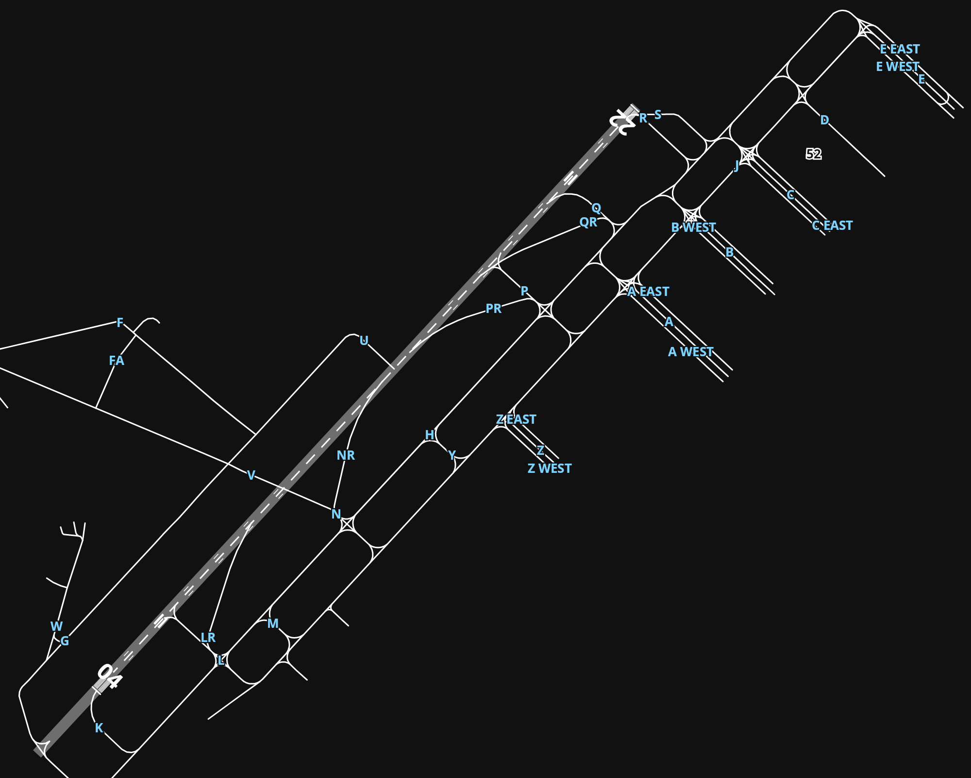 EGSS London Stansted Airport airport diagram — runways, taxiways and parking stands