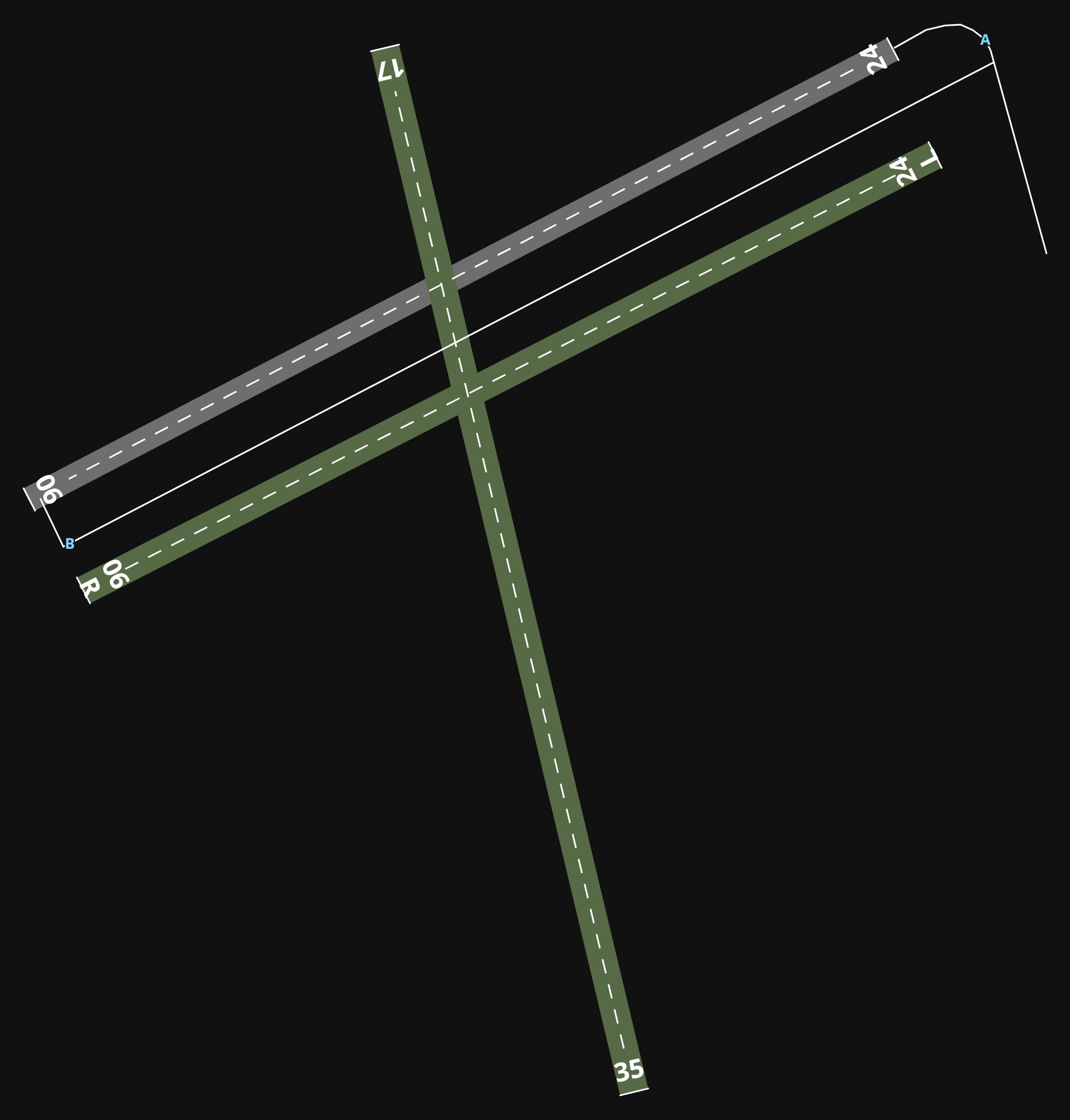 EGTB Booker airport diagram — runways, taxiways and parking stands