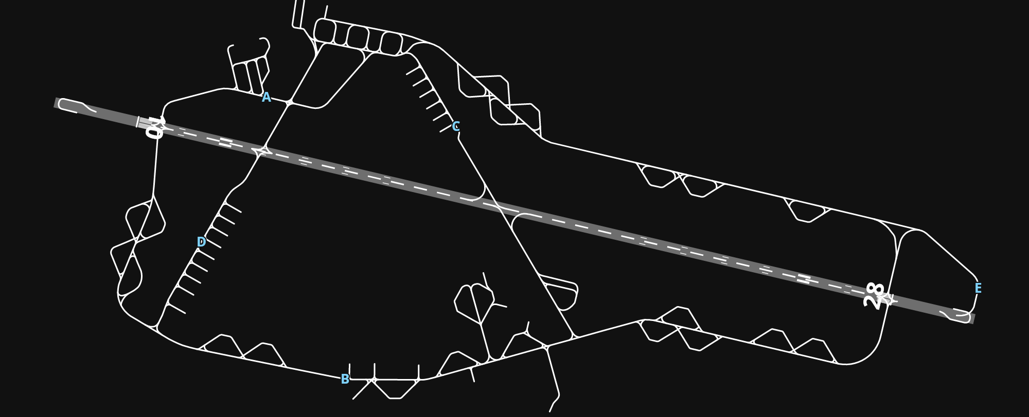 EGUN RAF Mildenhall airport diagram — runways, taxiways and parking stands
