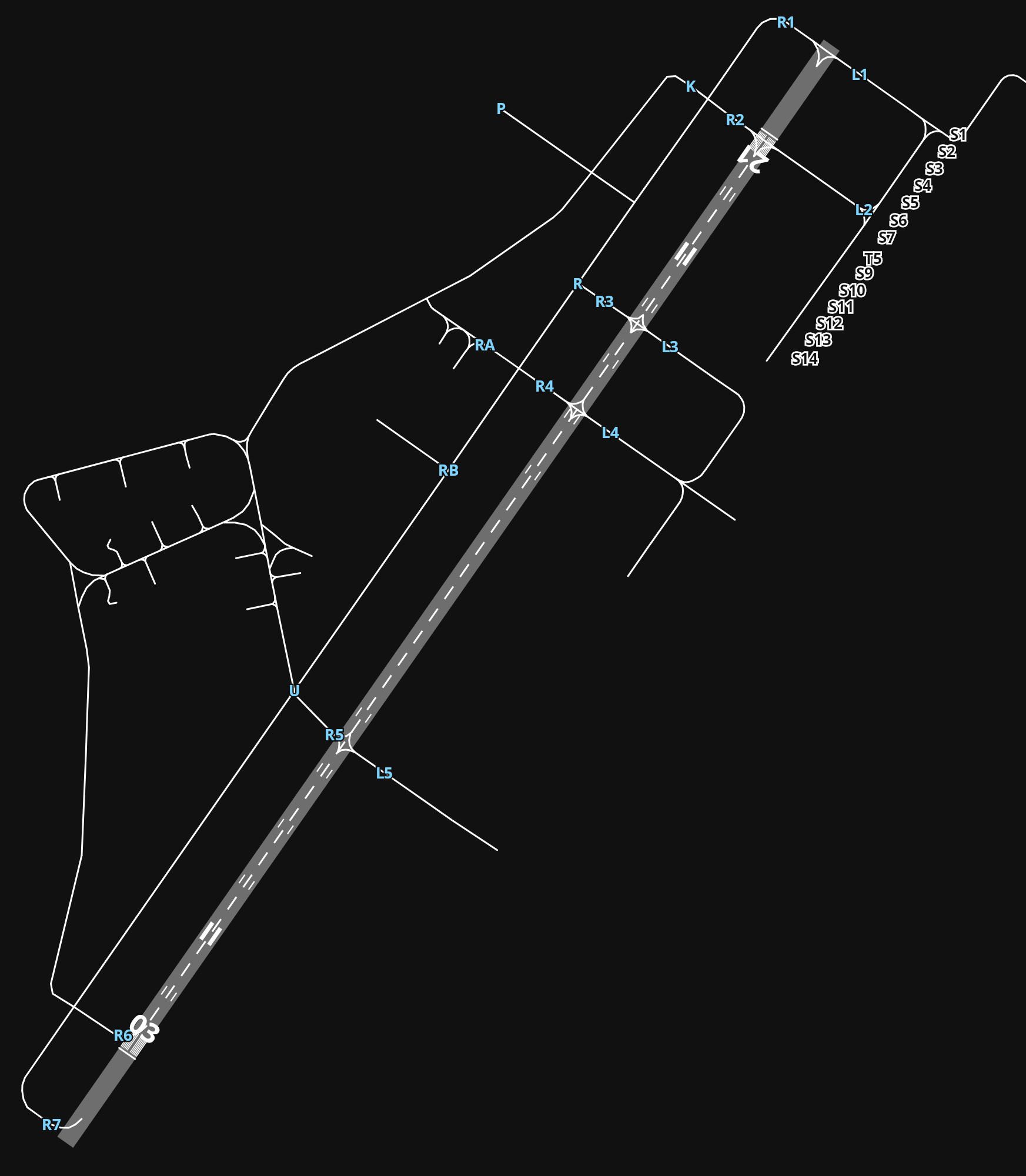 EHEH Eindhoven Airport airport diagram — runways, taxiways and parking stands