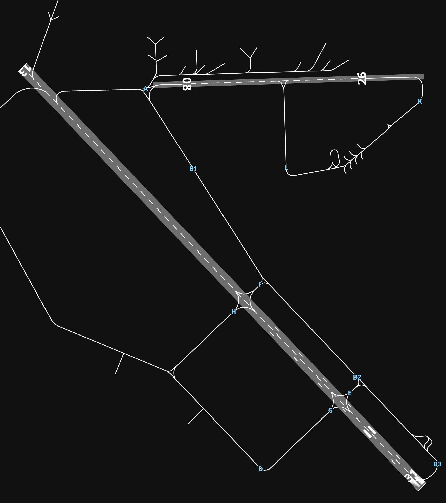 EPOK Oksywie Military Air Base airport diagram — runways, taxiways and parking stands
