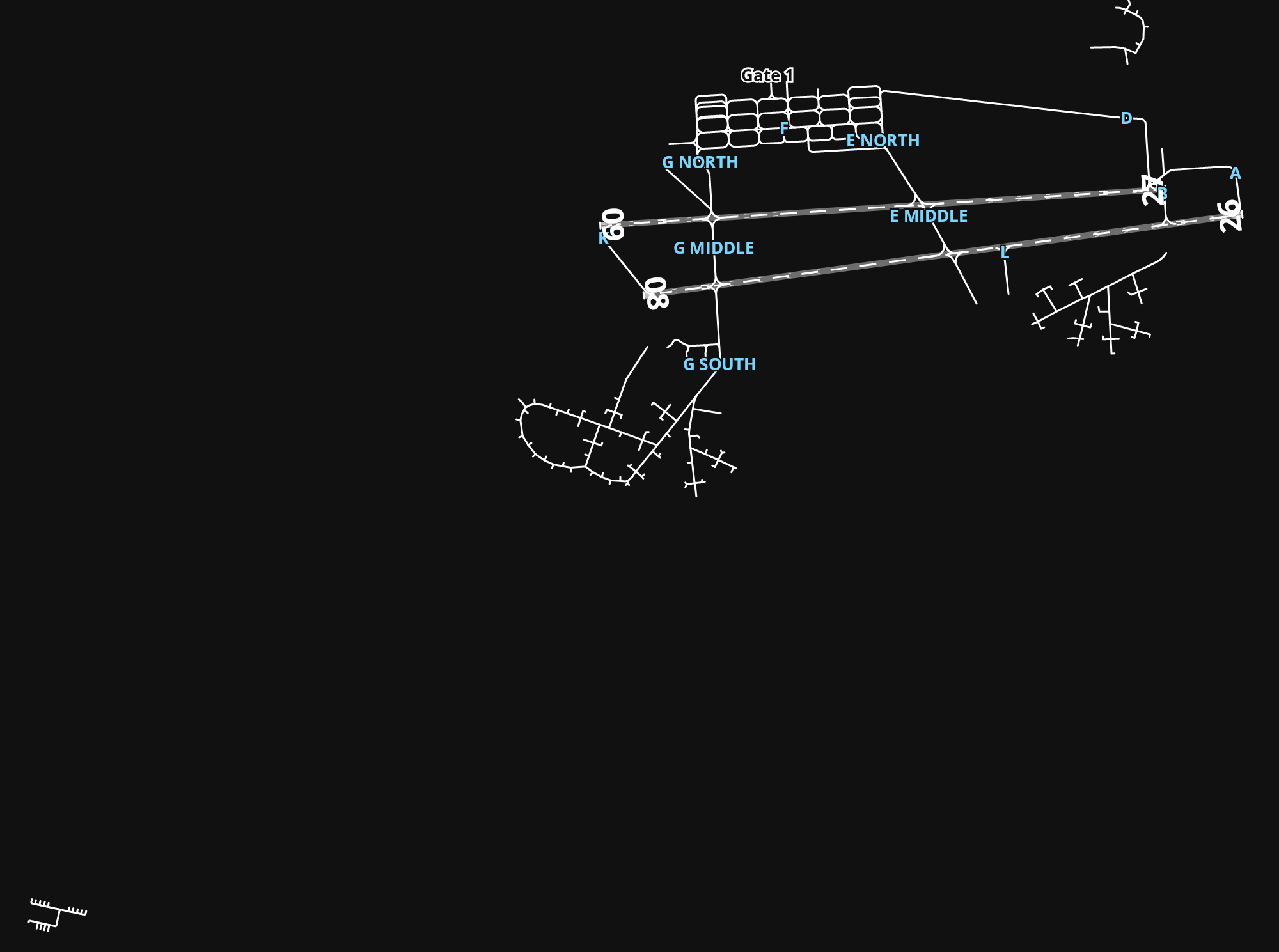 ETAR Ramstein Air Base airport diagram — runways, taxiways and parking stands