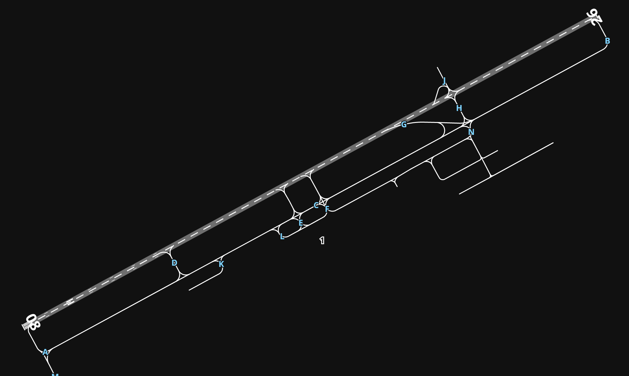 FBSK Sir Seretse Khama International Airport airport diagram — runways, taxiways and parking stands