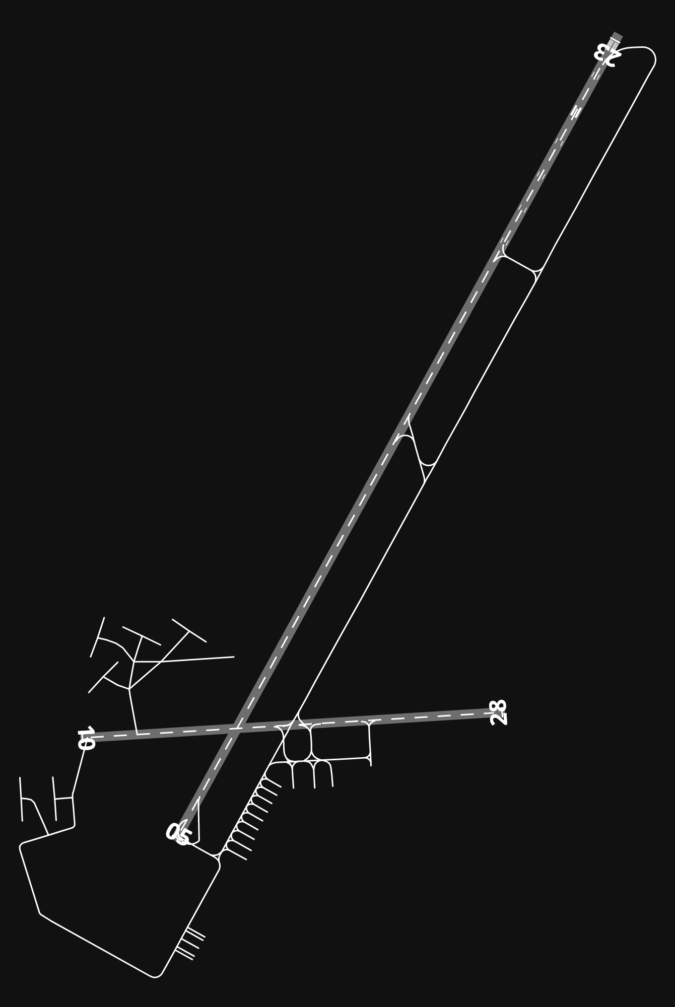 FQMA Maputo Airport airport diagram — runways, taxiways and parking stands