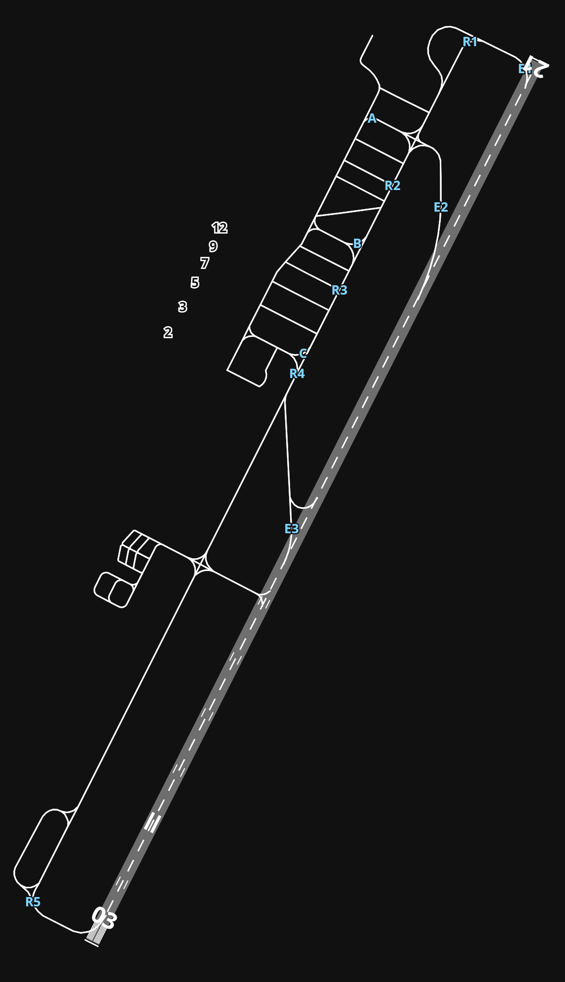 GCRR César Manrique-Lanzarote Airport airport diagram — runways, taxiways and parking stands