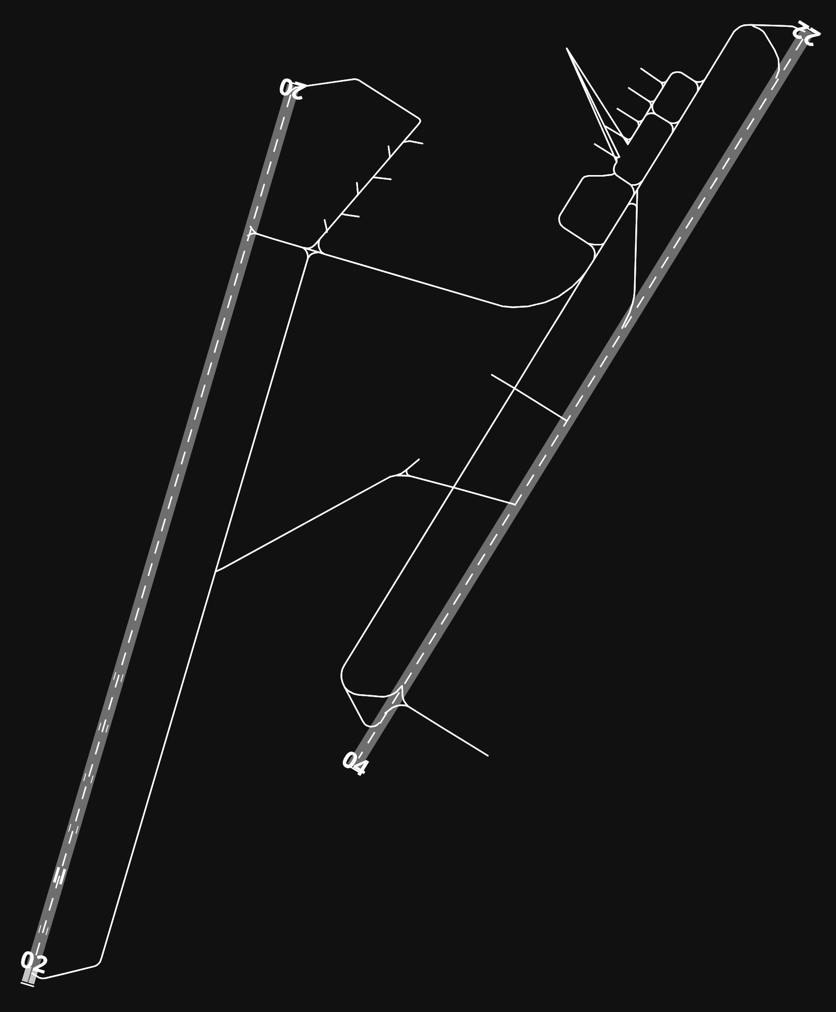 GMML Hassan I Airport airport diagram — runways, taxiways and parking stands