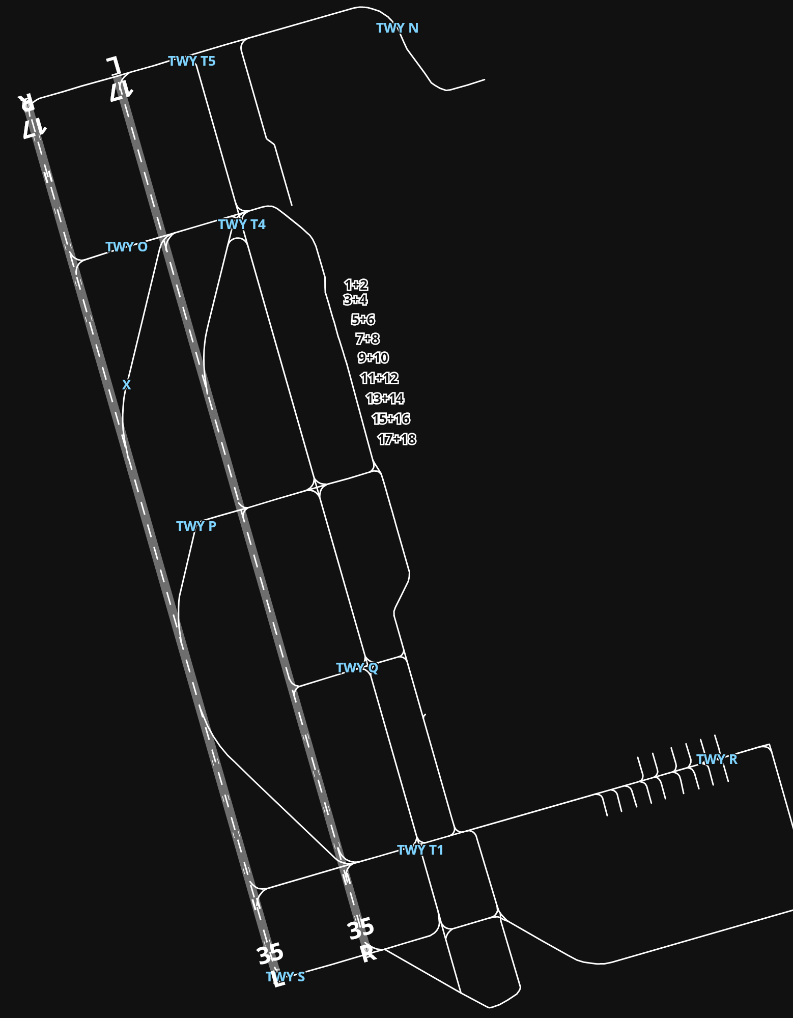GMMN Mohammed V International Airport airport diagram — runways, taxiways and parking stands