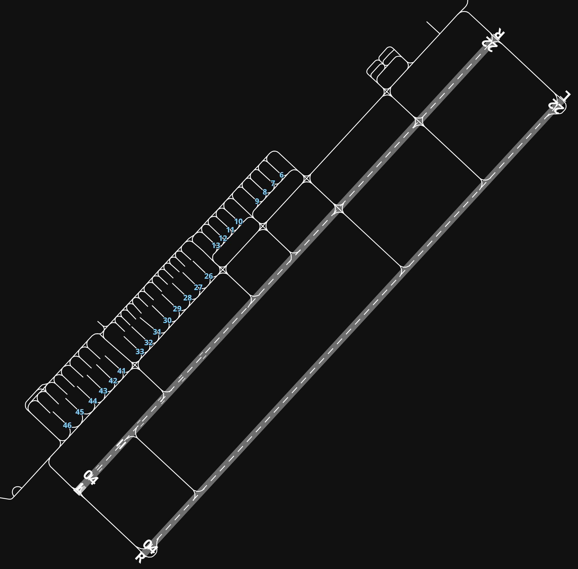 HESH Sharm El Sheikh International Airport airport diagram — runways, taxiways and parking stands