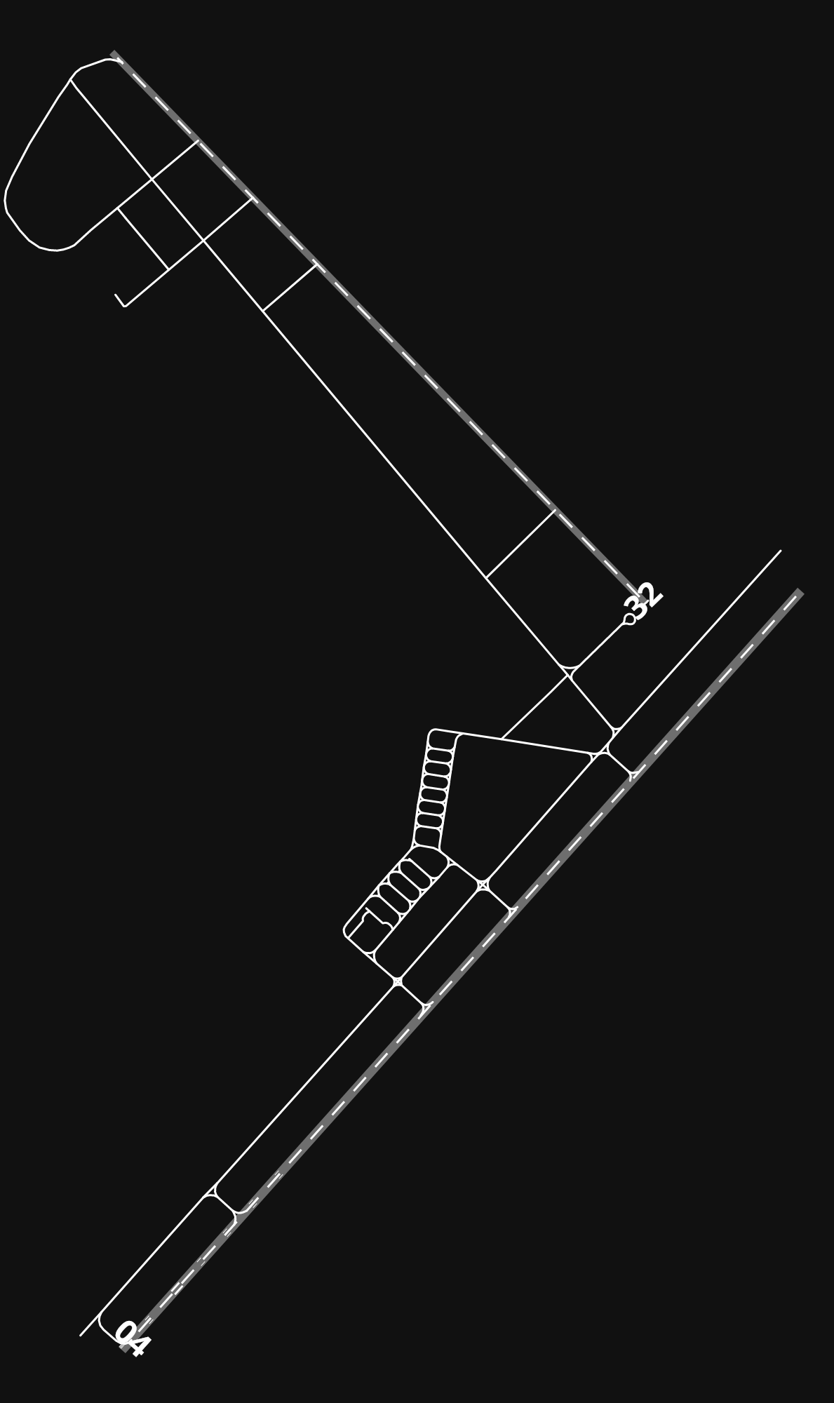 HETB Taba Intl airport diagram — runways, taxiways and parking stands