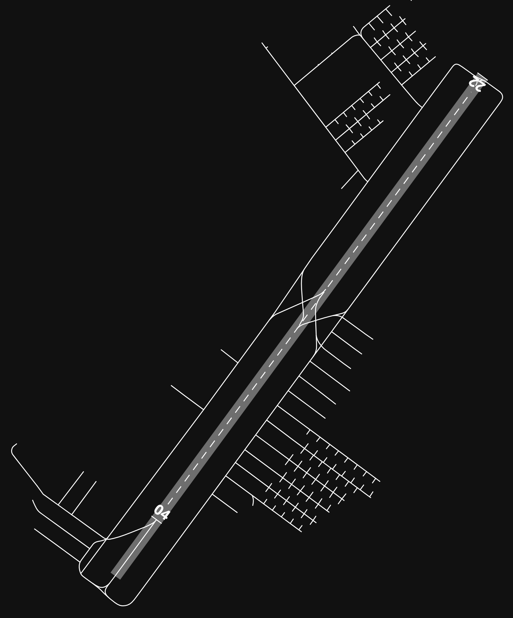 I69 Clermont County airport diagram — runways, taxiways and parking stands