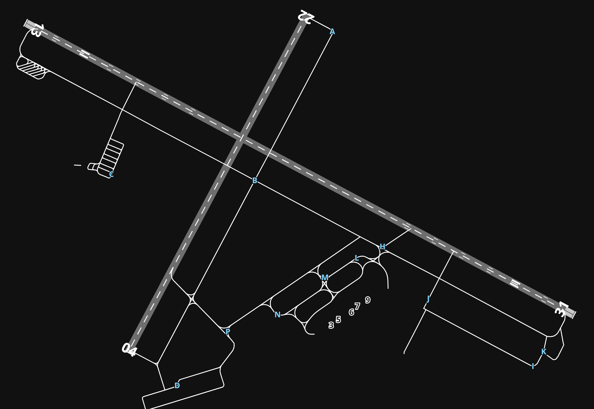 KACY Atlantic City International Airport airport diagram — runways, taxiways and parking stands