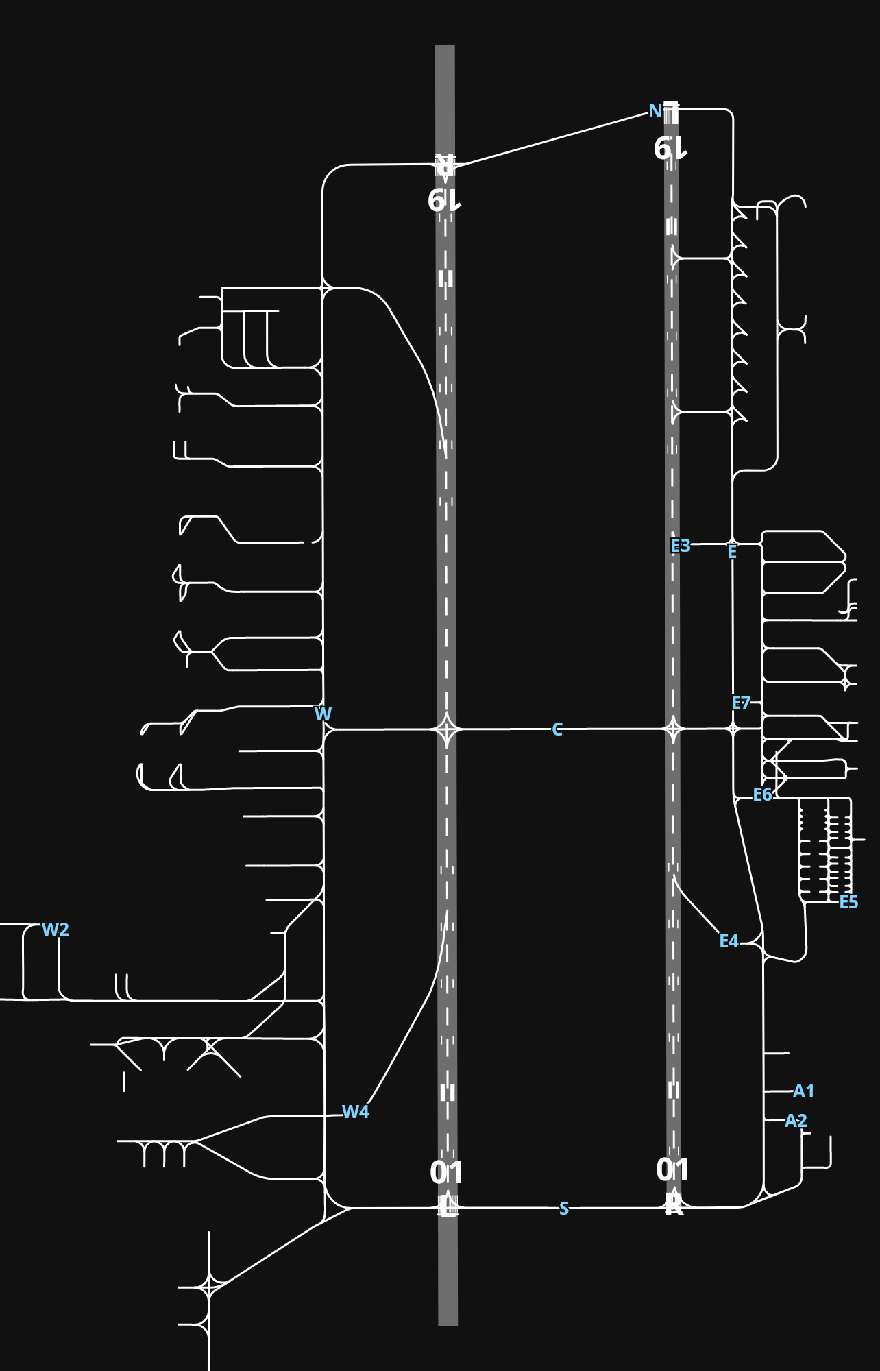 KADW Joint Base Andrews airport diagram — runways, taxiways and parking stands