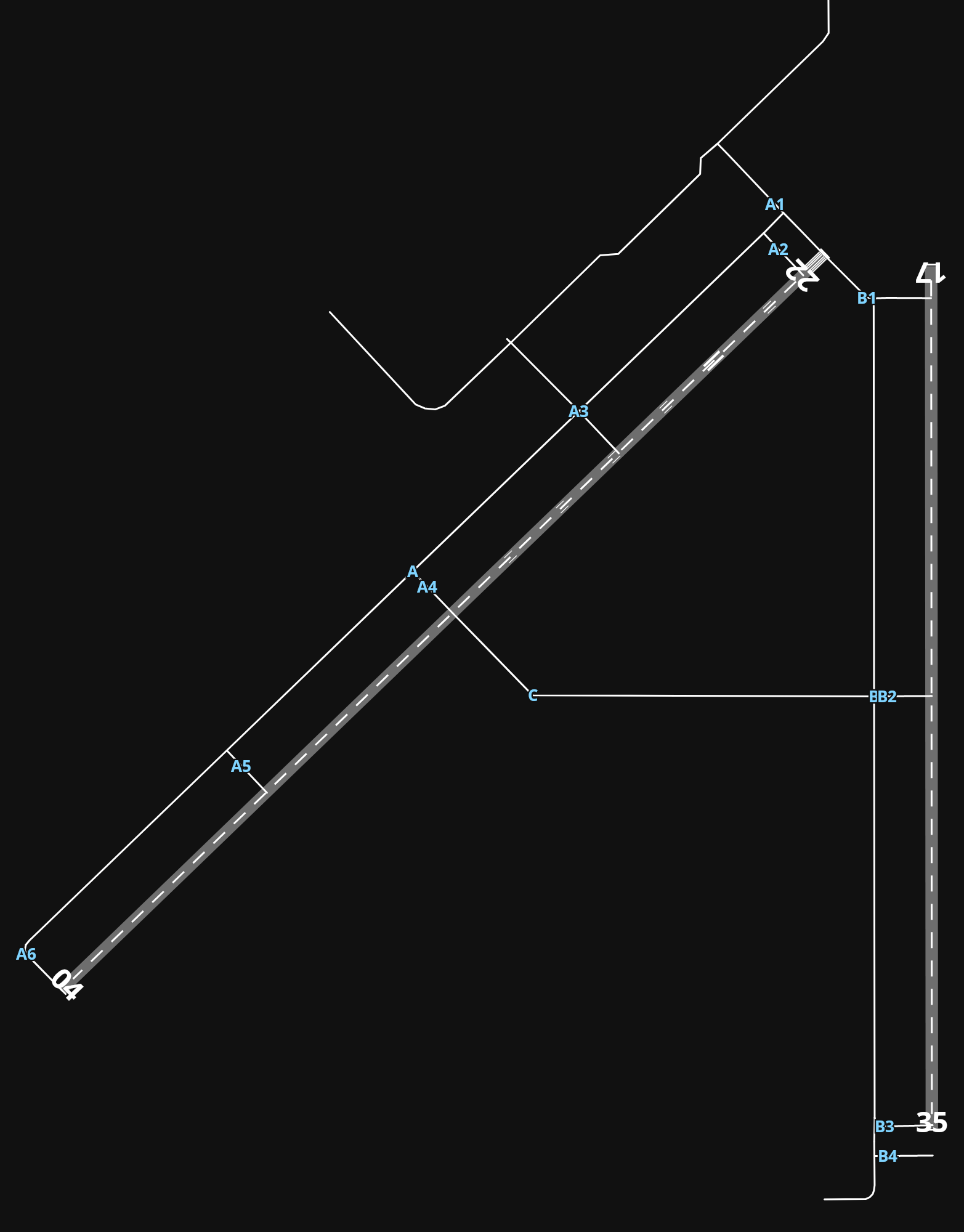 KAEG Double Eagle II Airport airport diagram — runways, taxiways and parking stands