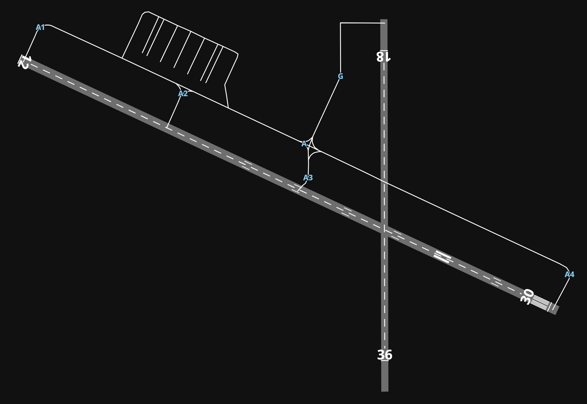 KAID Anderson Mun-Darlington airport diagram — runways, taxiways and parking stands