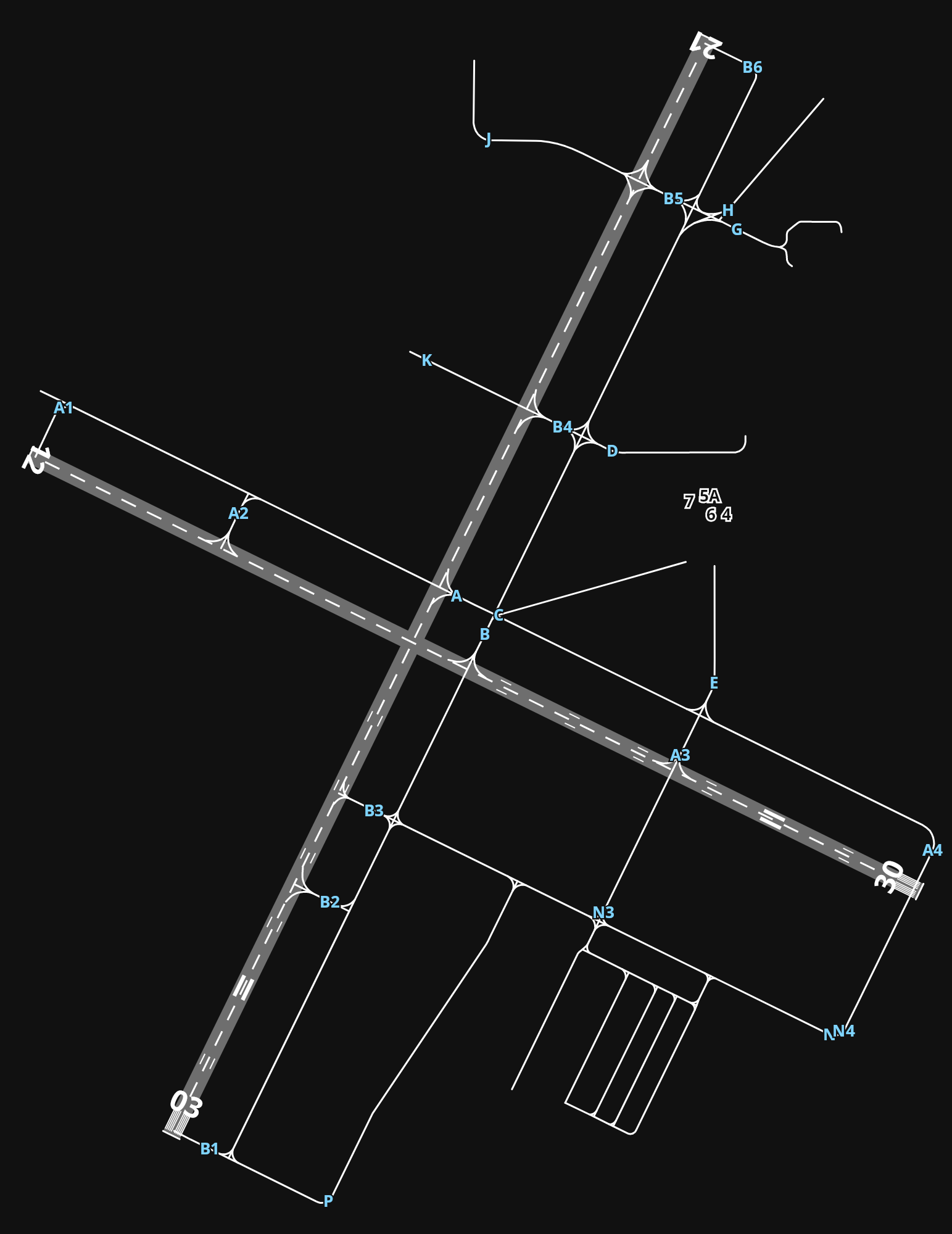 KATW Appleton International Airport airport diagram — runways, taxiways and parking stands