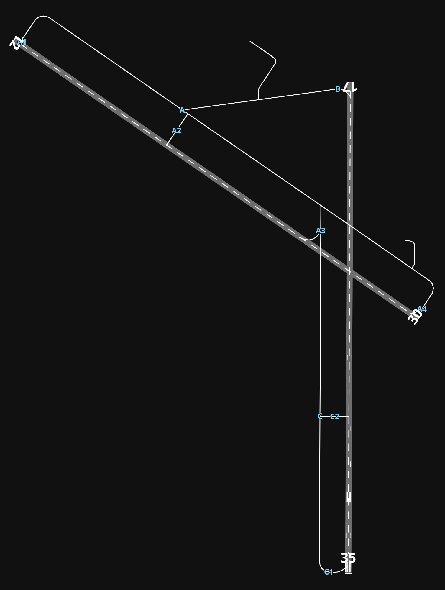 KATY Watertown Regional Airport airport diagram — runways, taxiways and parking stands