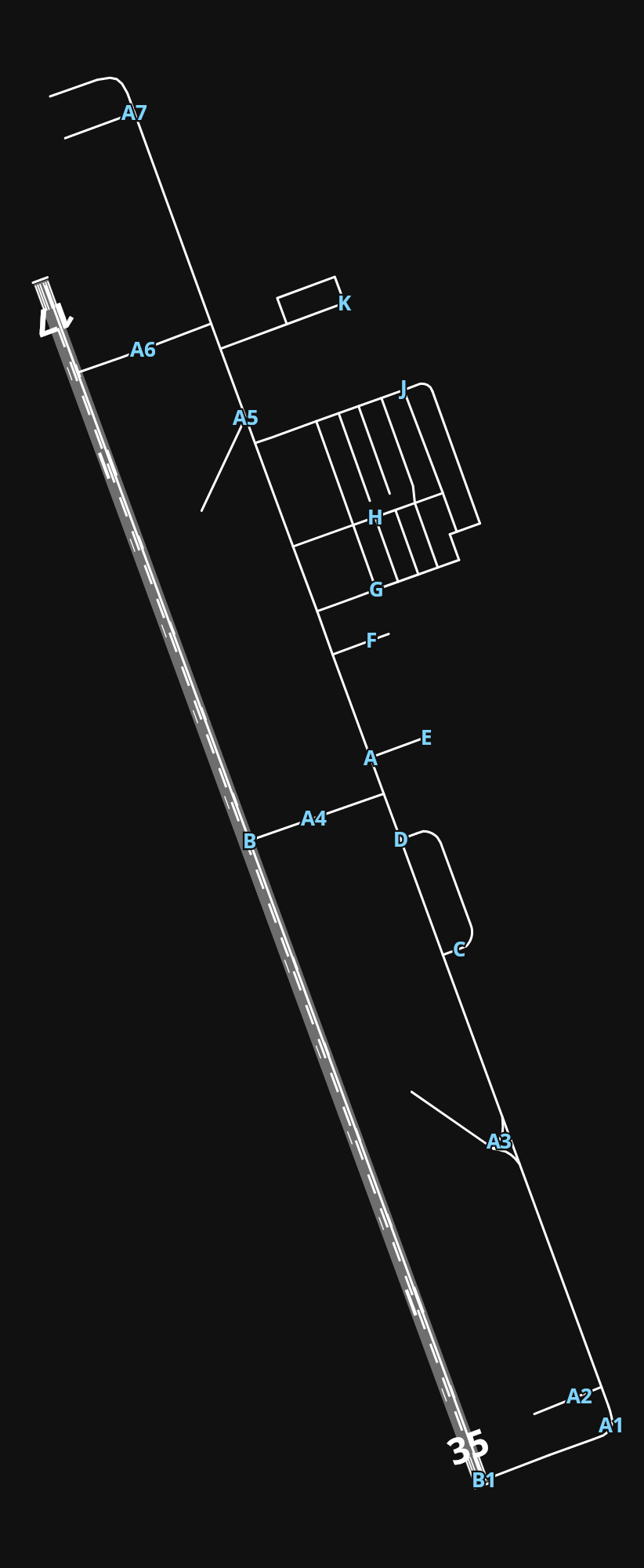 KAVL Asheville Regional Airport airport diagram — runways, taxiways and parking stands