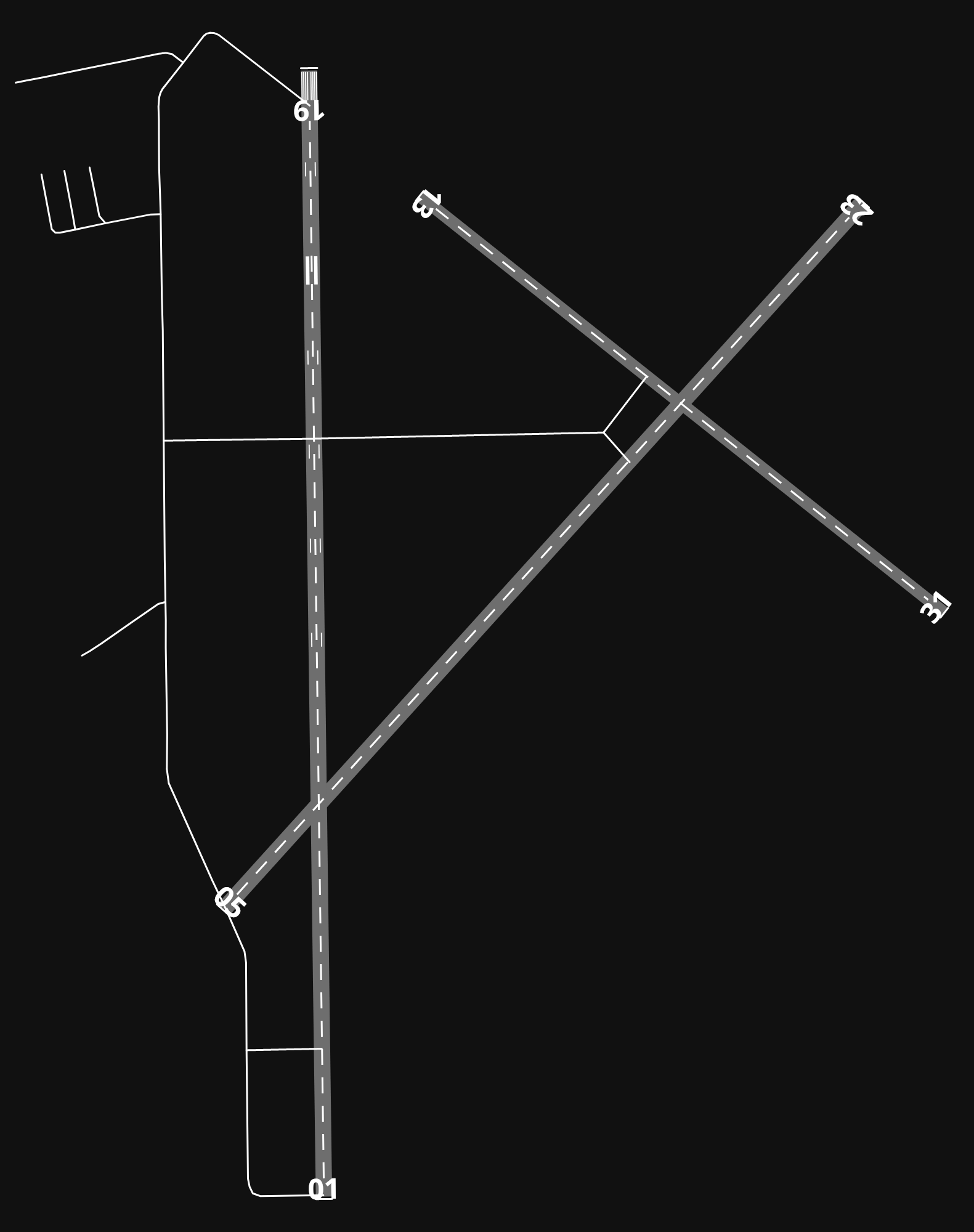 KAYS Waycross-Ware Co airport diagram — runways, taxiways and parking stands