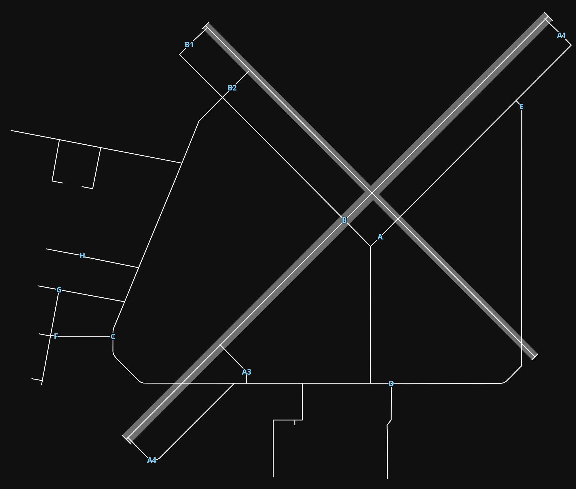 KBAK Columbus Muni airport diagram — runways, taxiways and parking stands