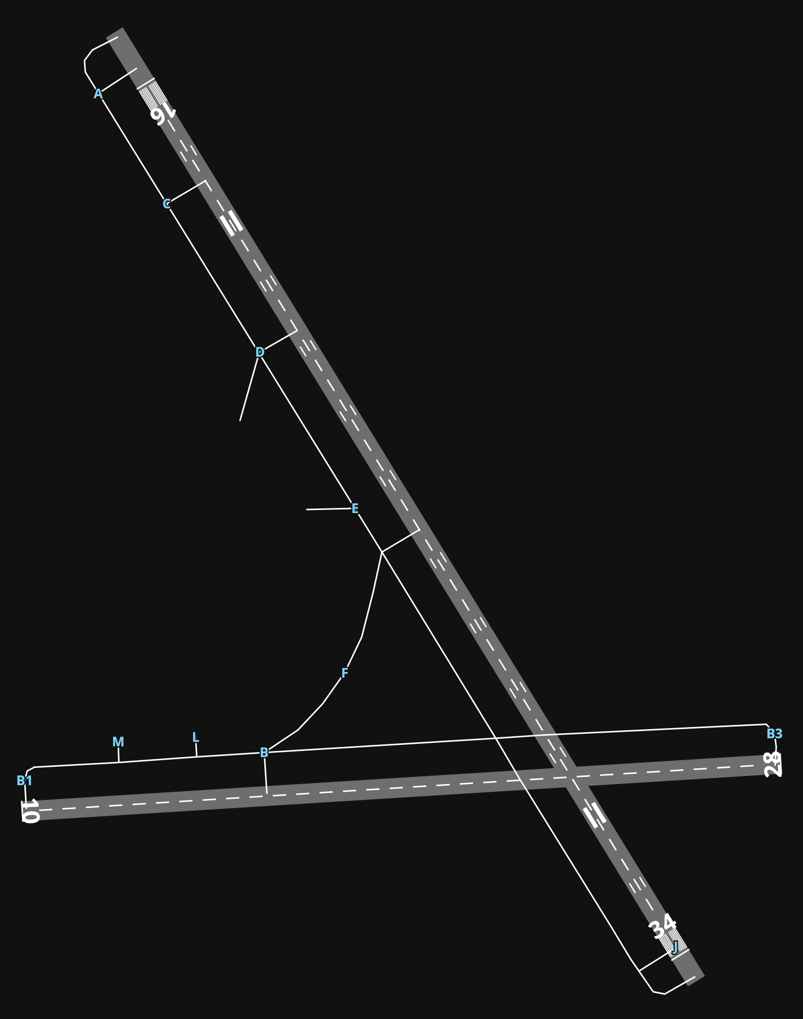 KBGM Greater Binghamton/Edwin A Link field airport diagram — runways, taxiways and parking stands