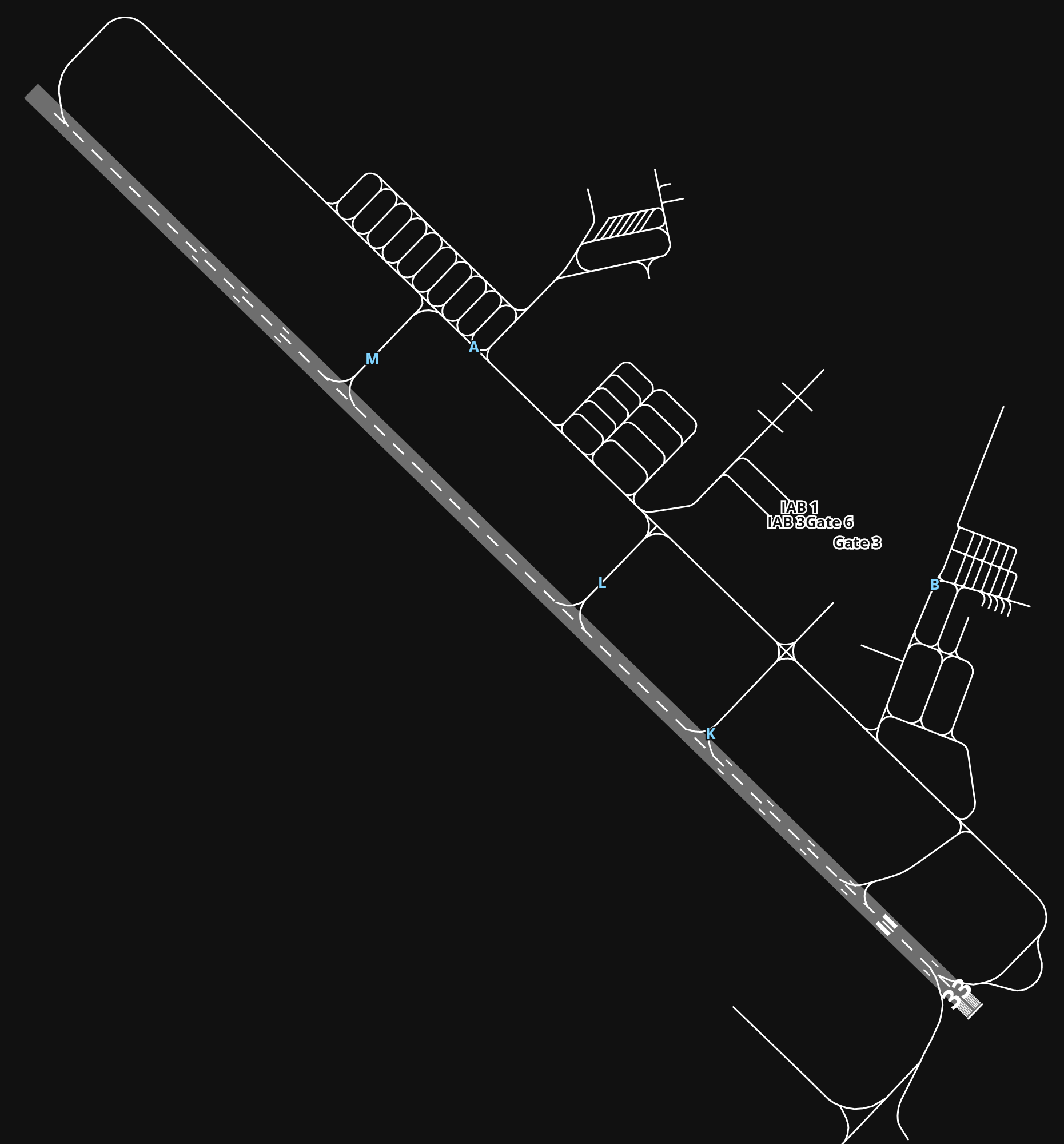 KBGR Bangor International Airport airport diagram — runways, taxiways and parking stands