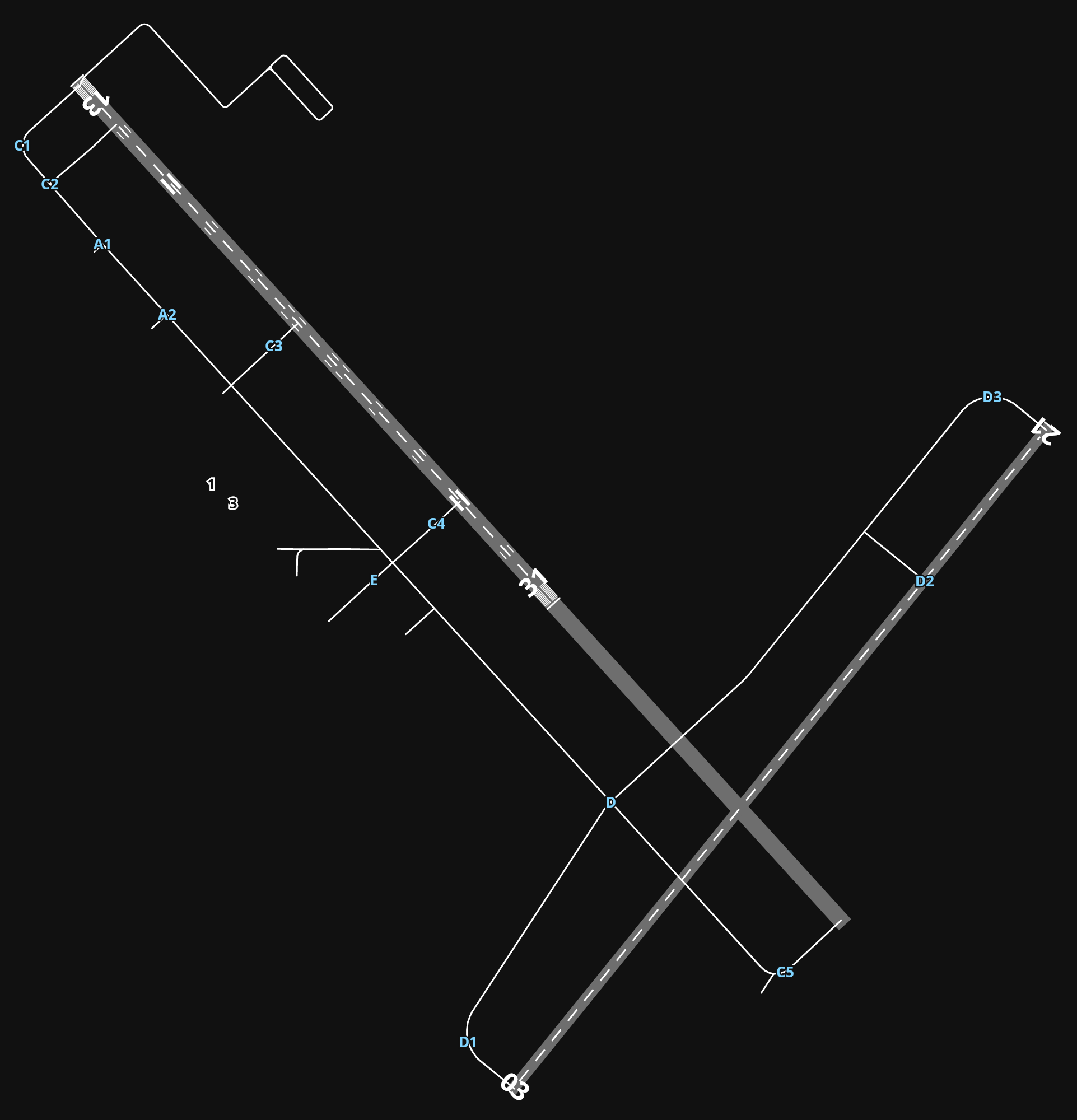 KBIS Bismarck Municipal Airport airport diagram — runways, taxiways and parking stands