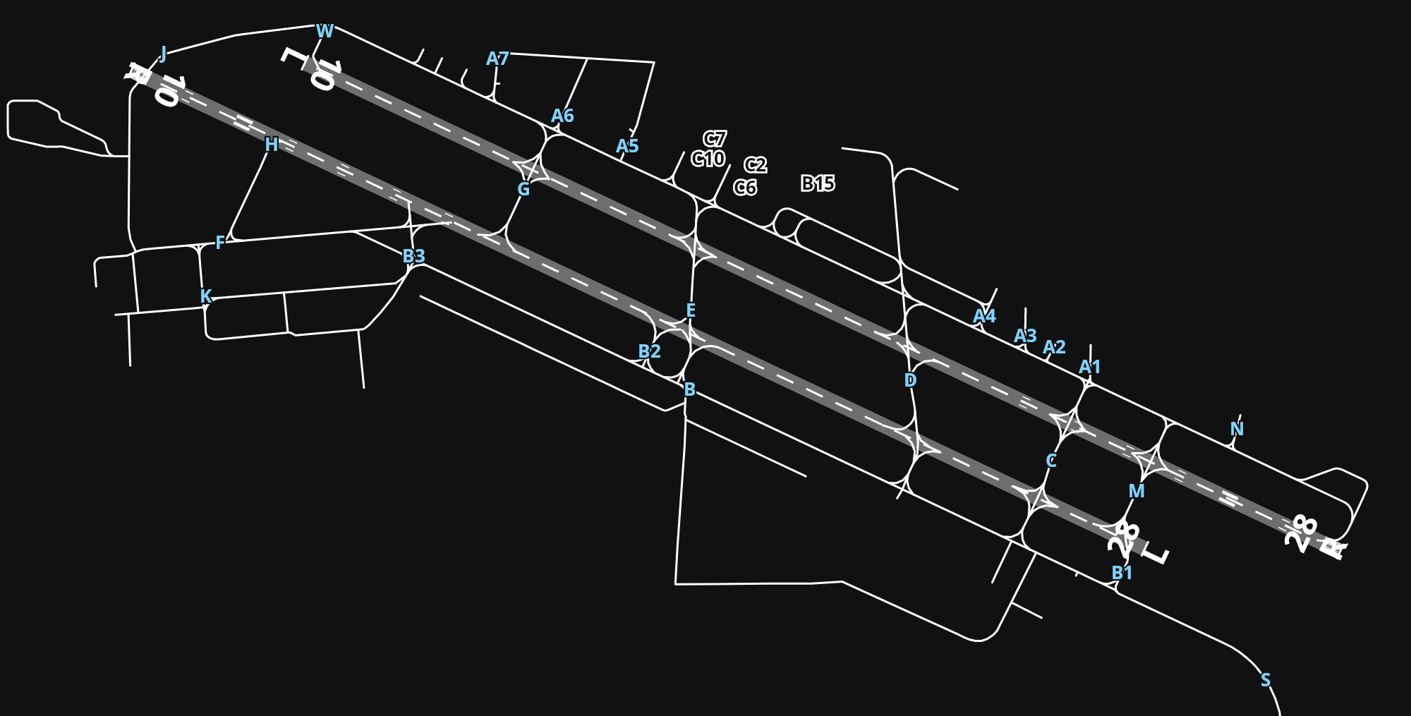 KBOI Boise Air Terminal/Gowen Field airport diagram — runways, taxiways and parking stands