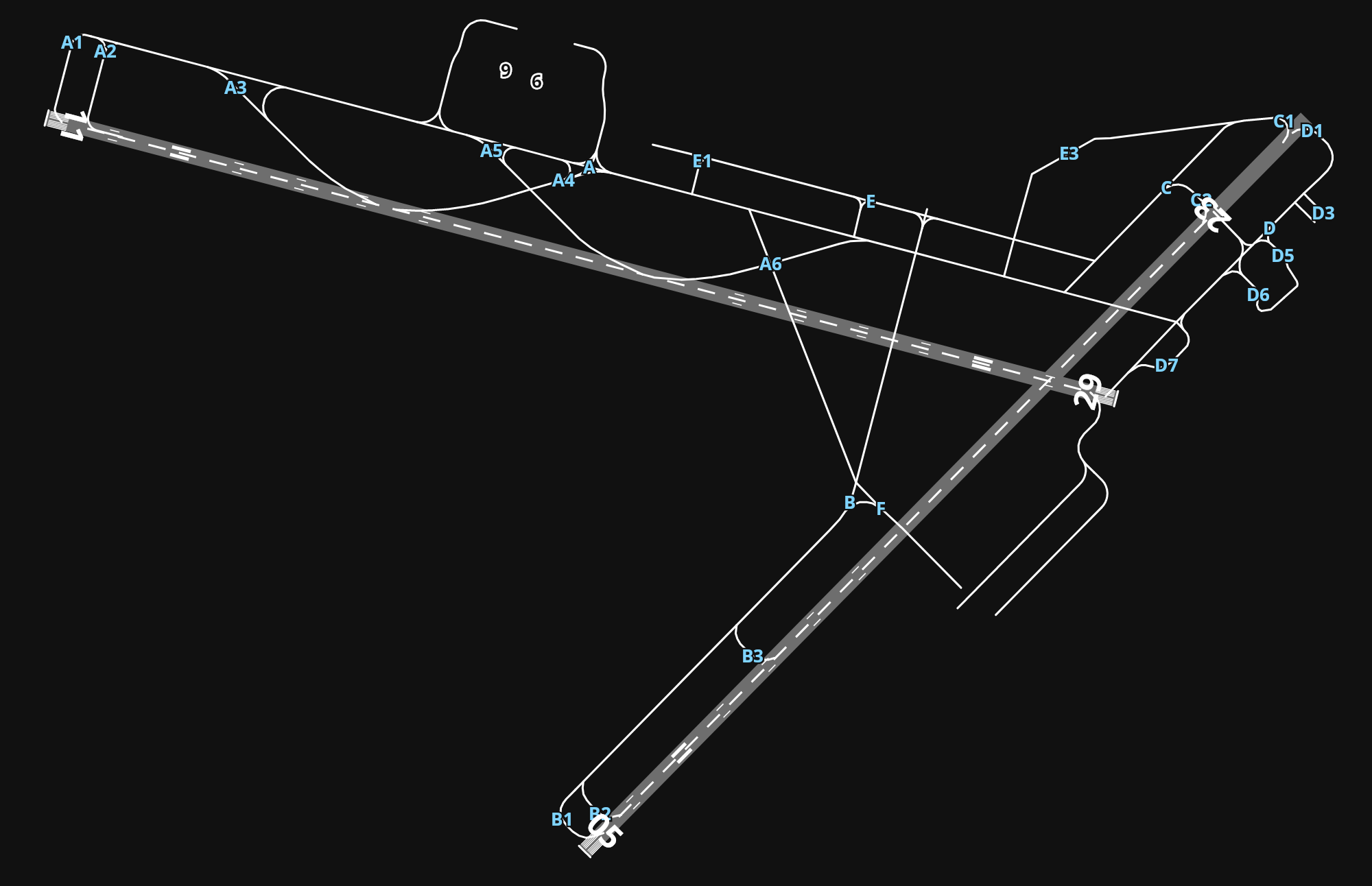 KCAE Columbia Metropolitan Airport airport diagram — runways, taxiways and parking stands